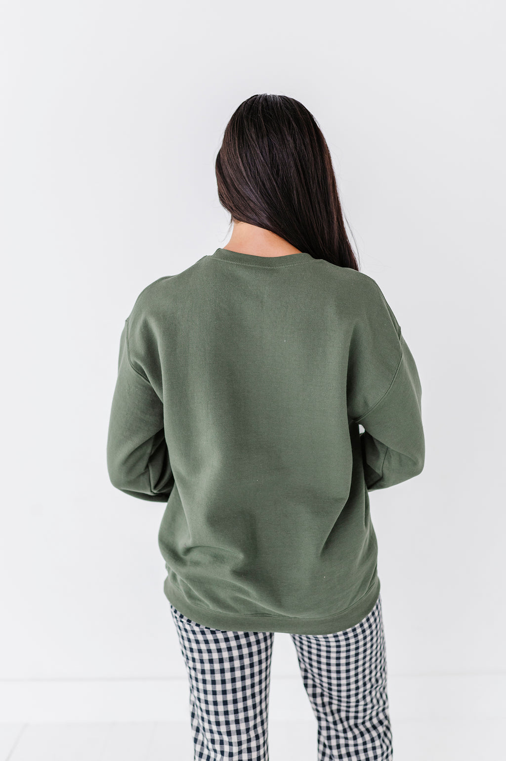Rejoice In The Lord Embroidered Crewneck - Olive