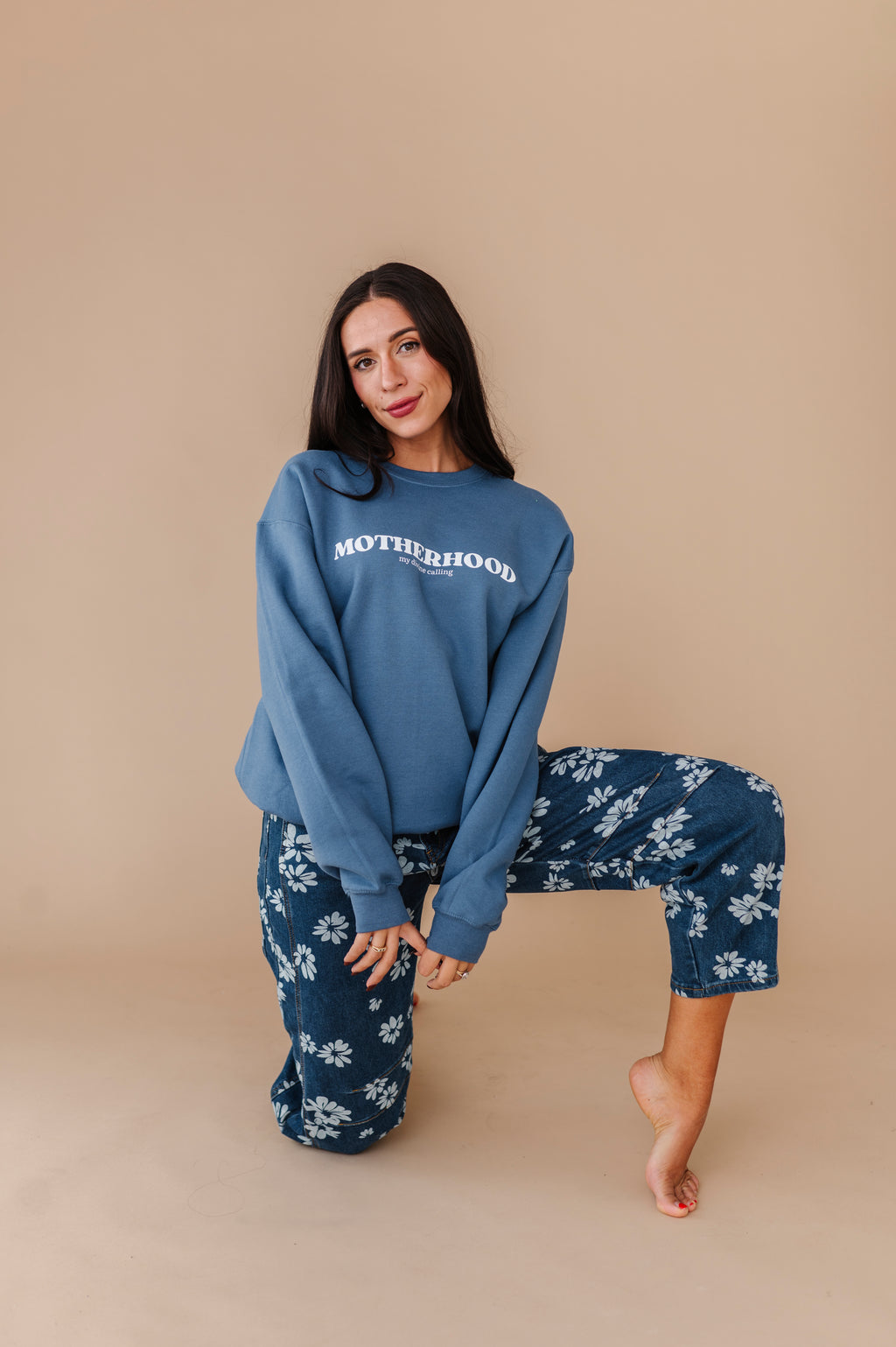 Motherhood Crewneck - Denim
