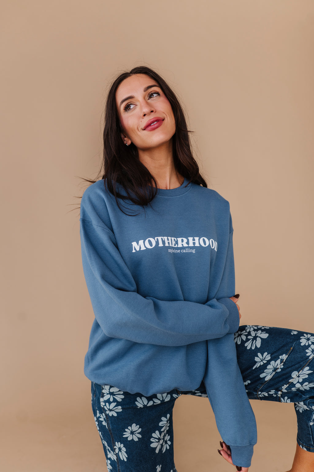 Motherhood Crewneck - Denim