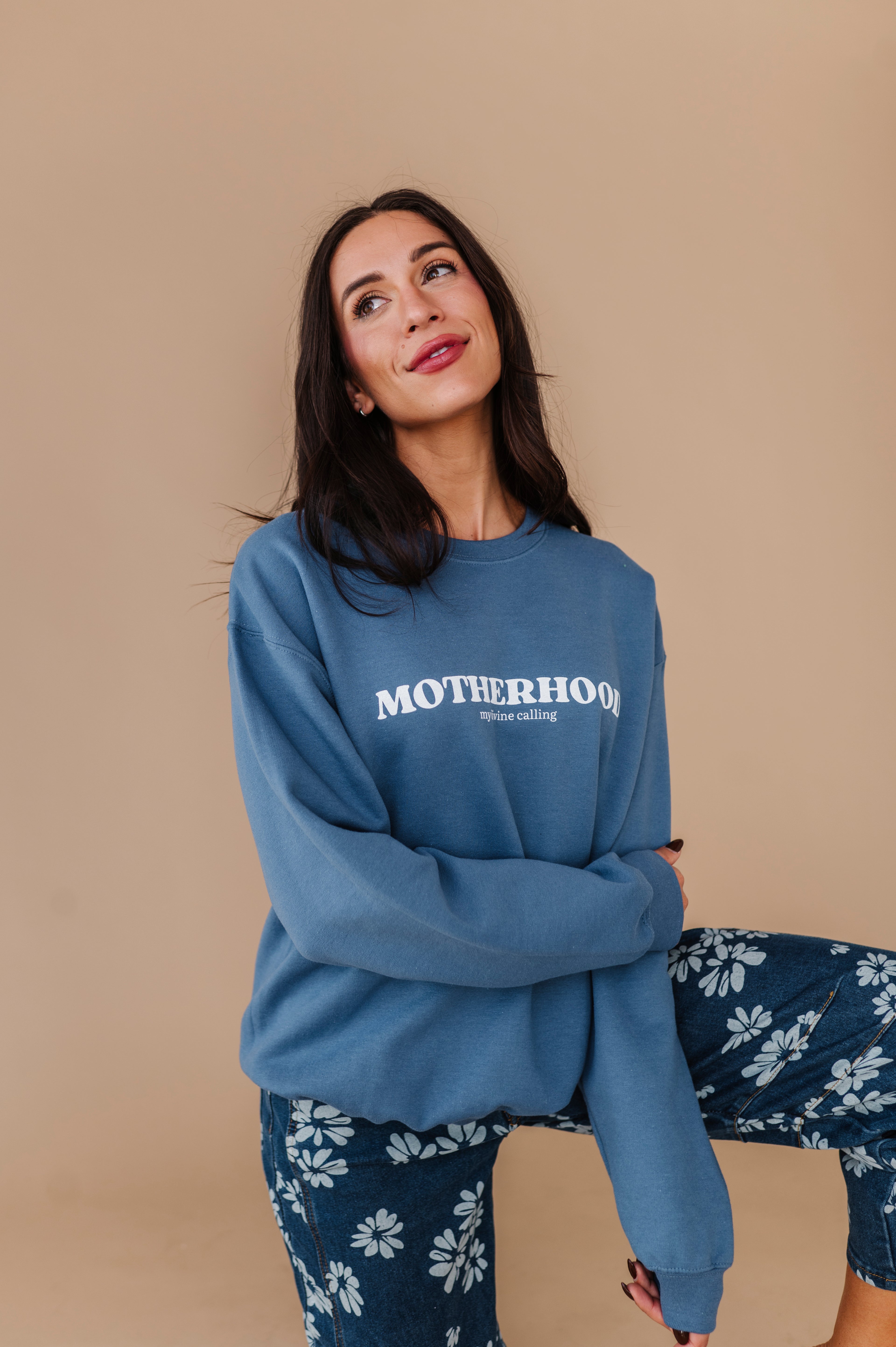 Motherhood Crewneck - Denim