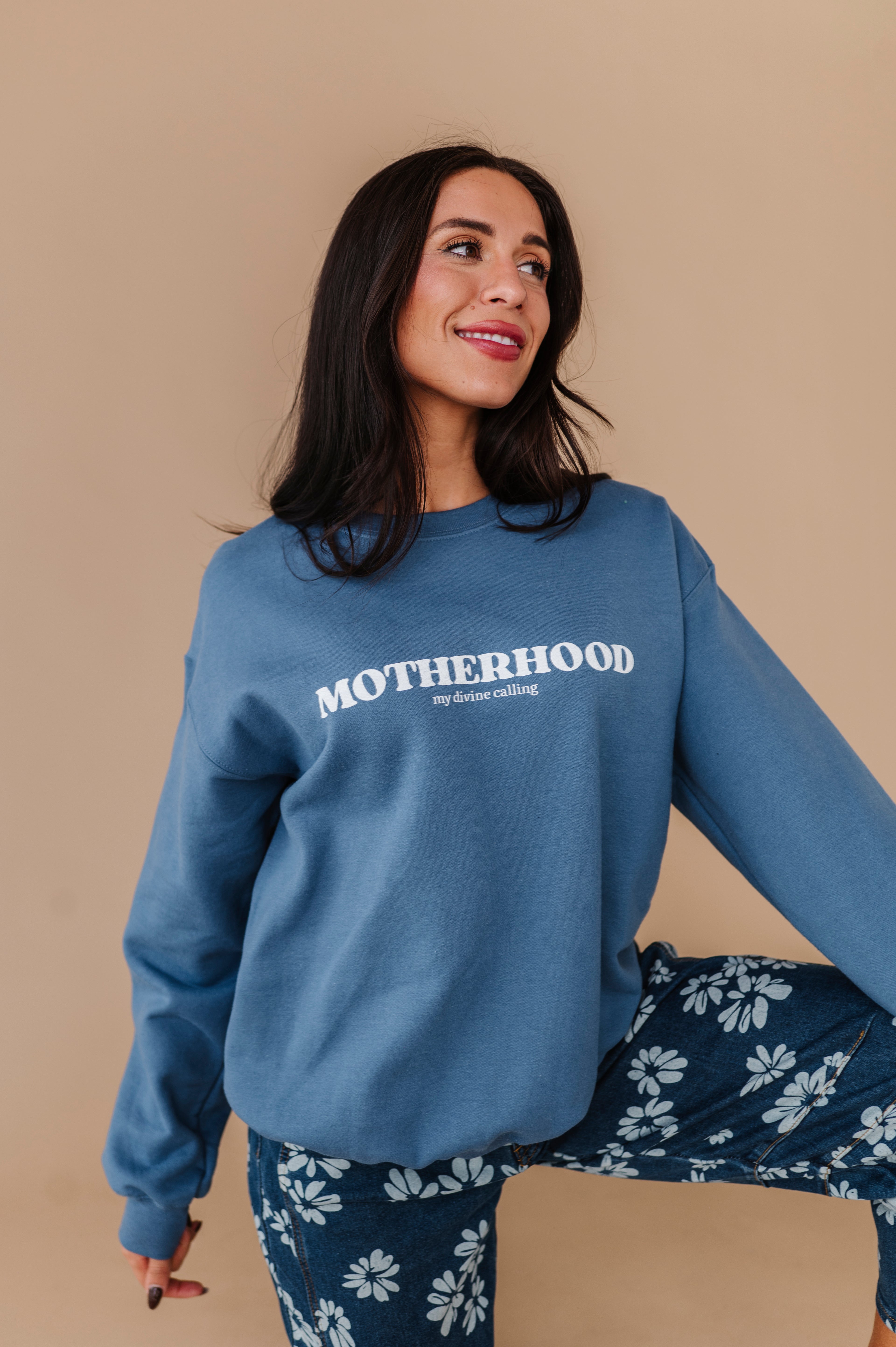 Motherhood Crewneck - Denim