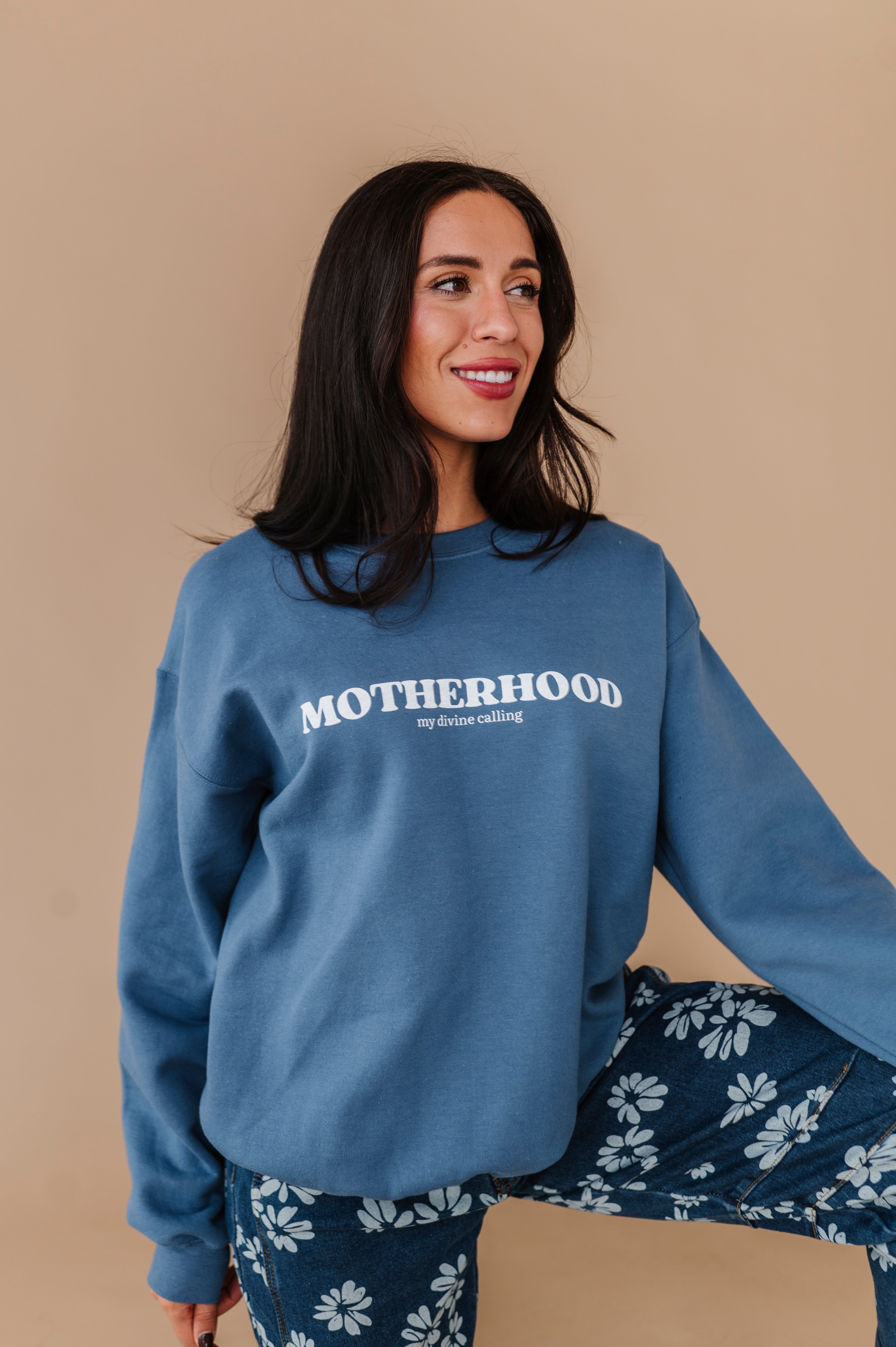 Motherhood Crewneck - Denim