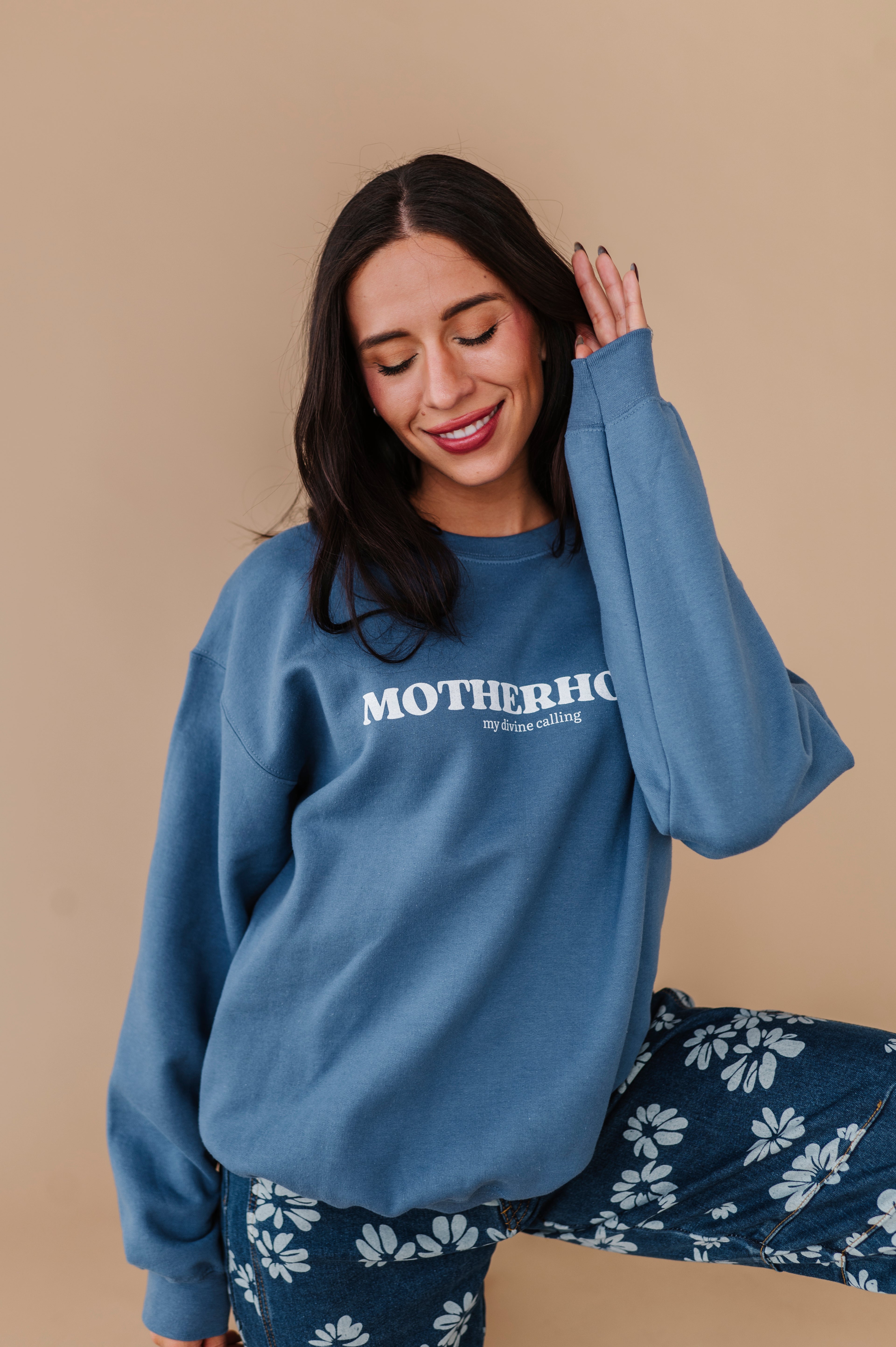 Motherhood Crewneck - Denim