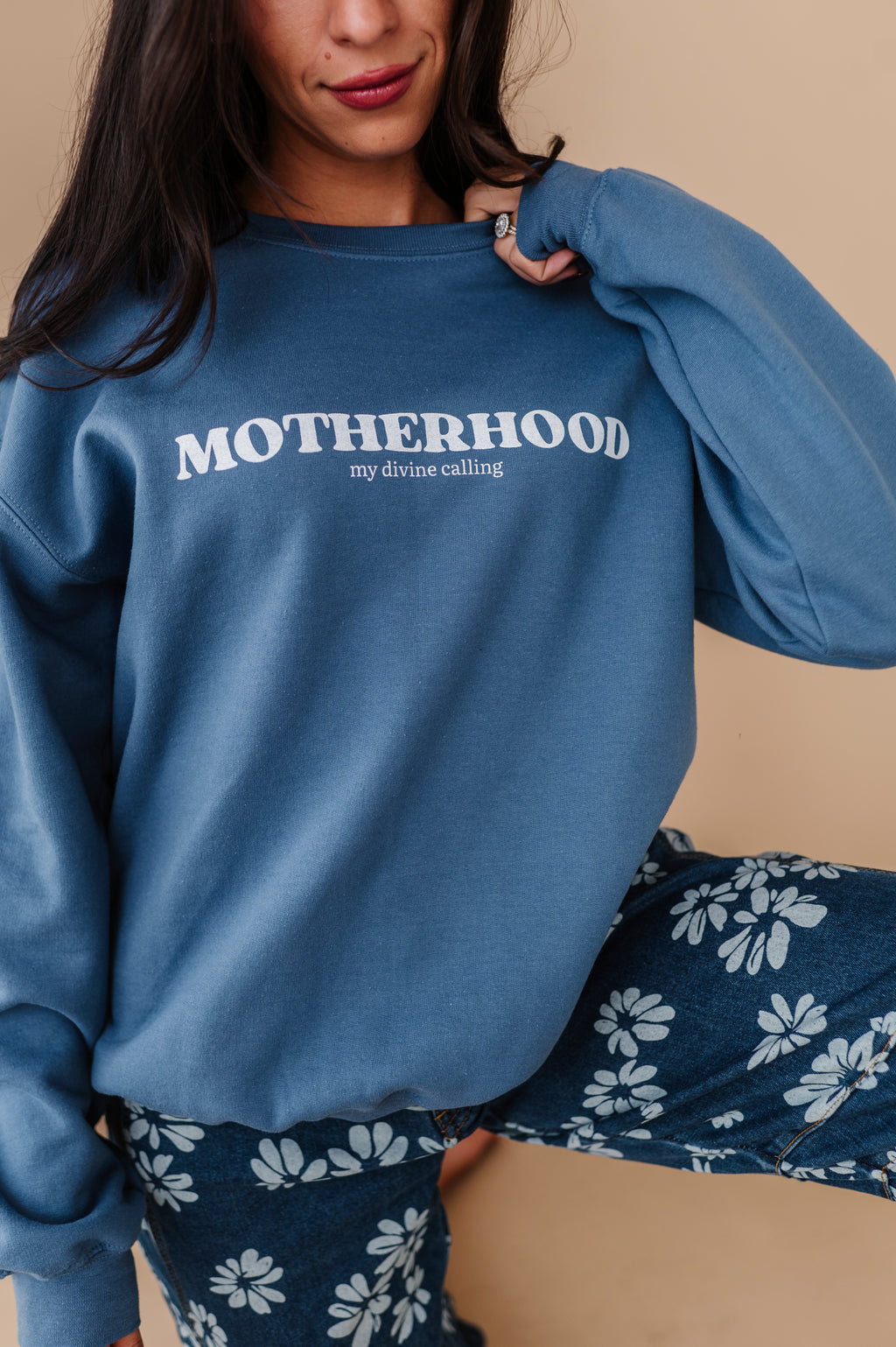 Motherhood Crewneck - Denim
