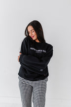 Jesus Loves You Embroidered Crewneck - Black
