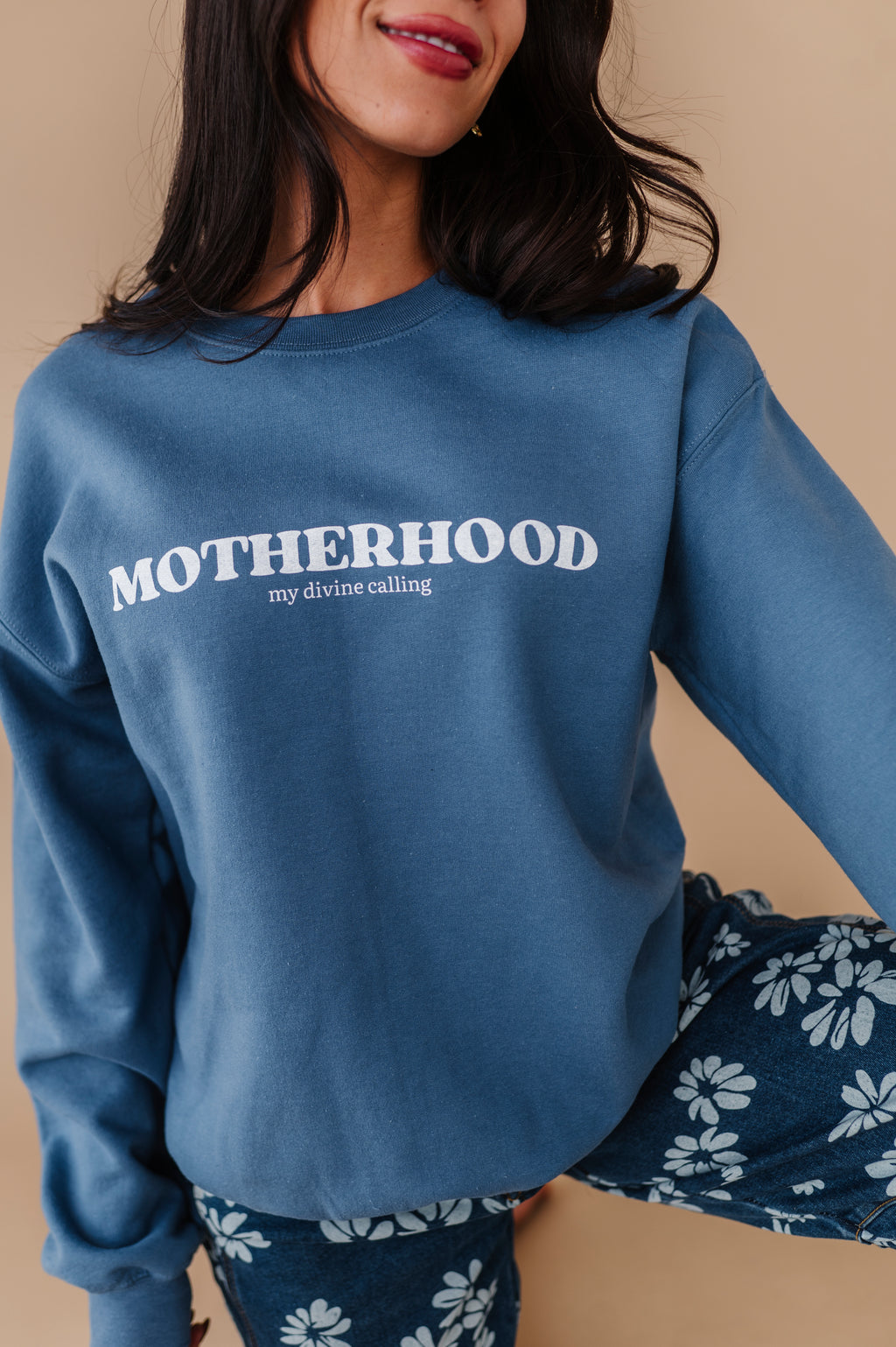 Motherhood Crewneck - Denim