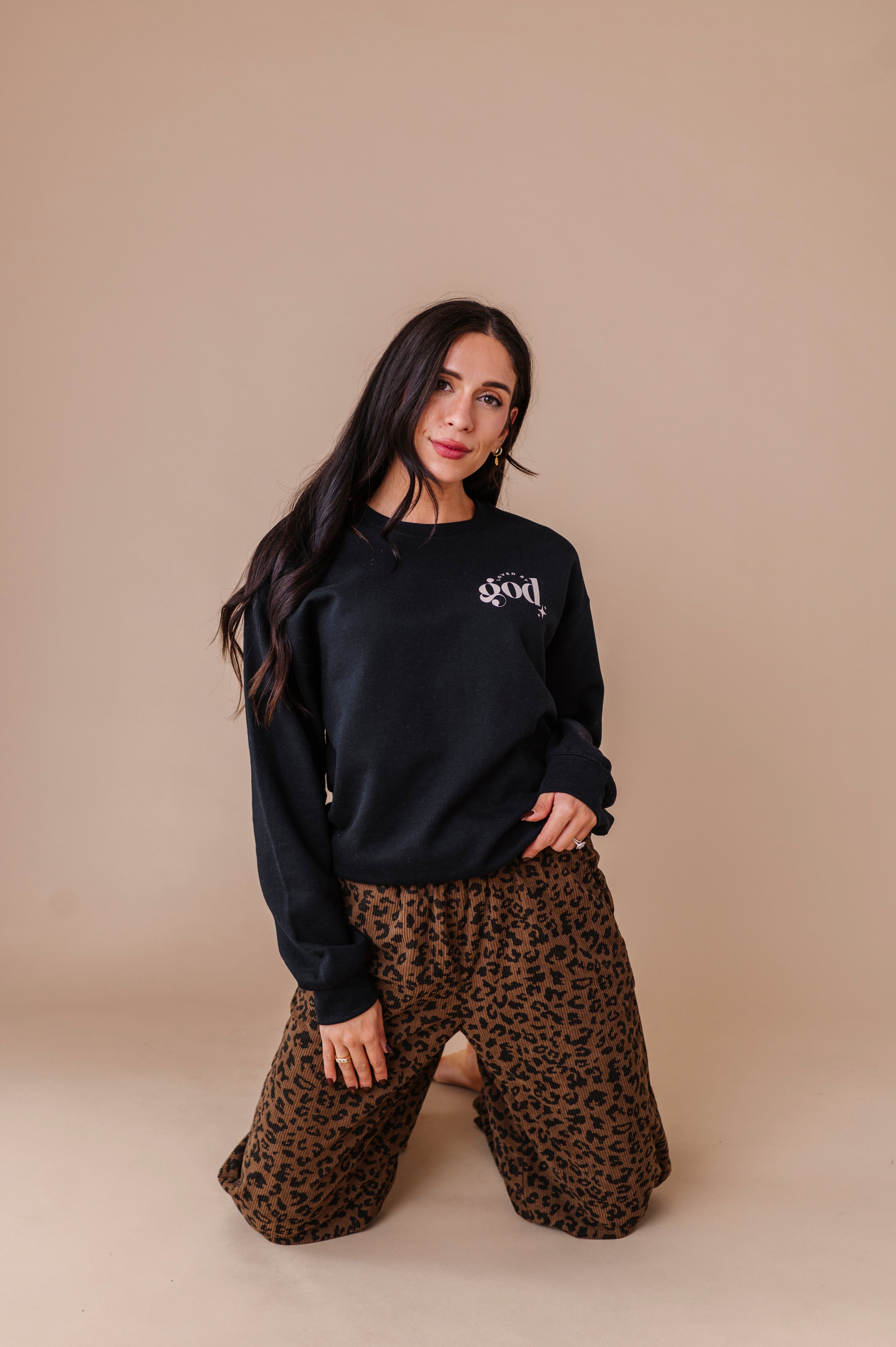 For God So Loved The World Crewneck - Black