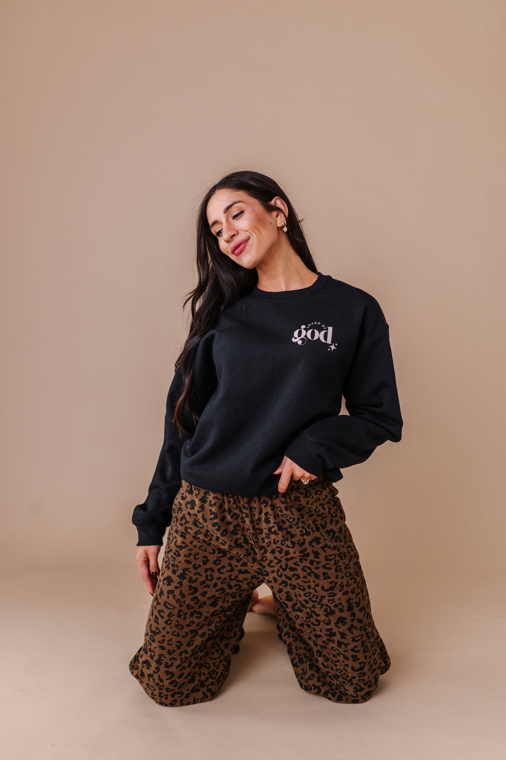 For God So Loved The World Crewneck - Black