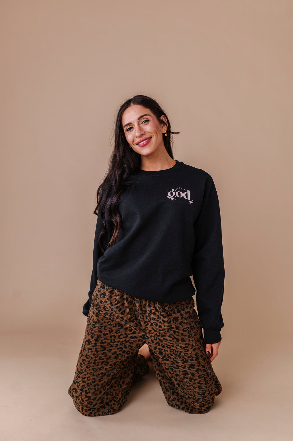 For God So Loved The World Crewneck - Black