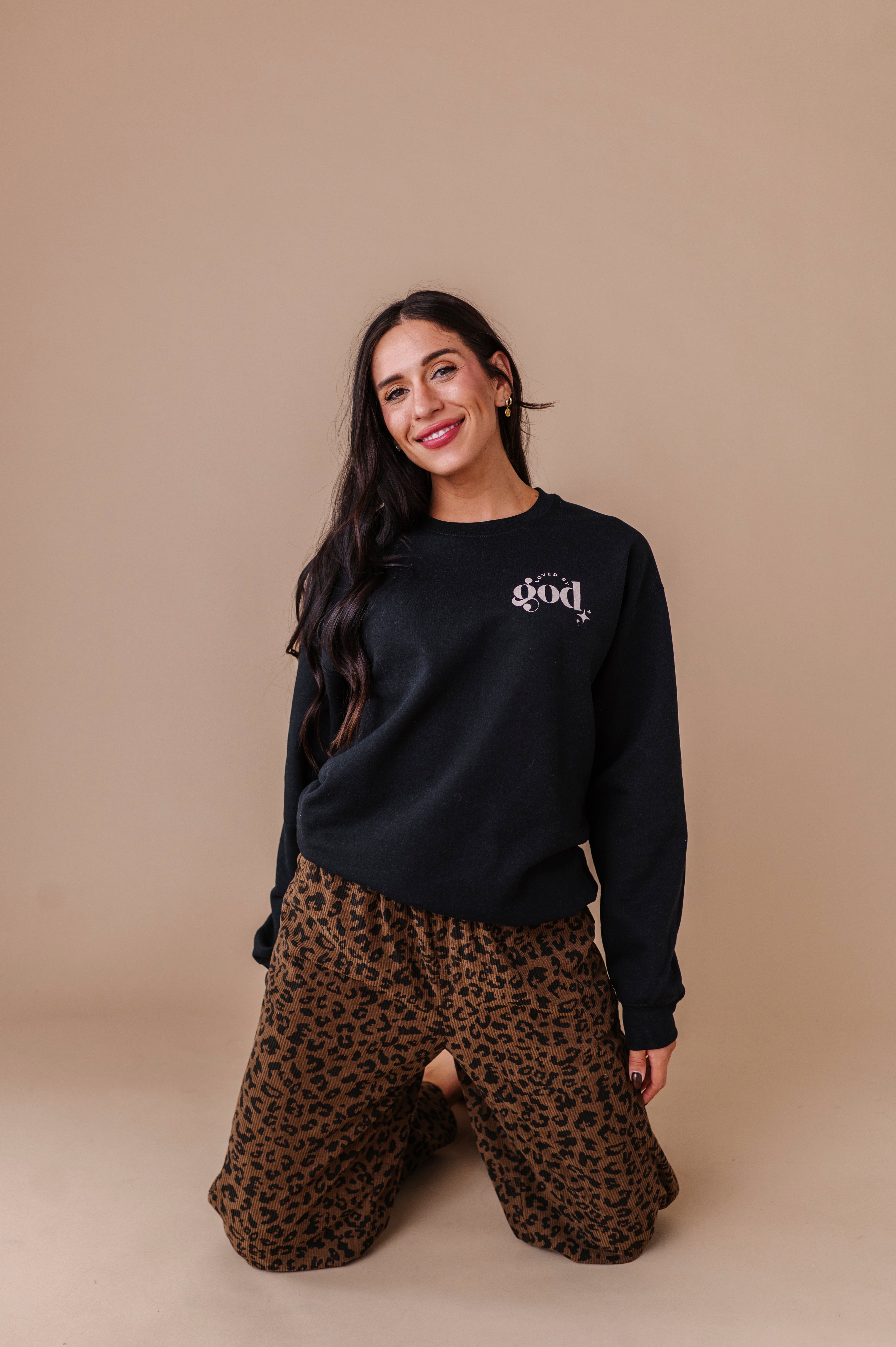 For God So Loved The World Crewneck - Black