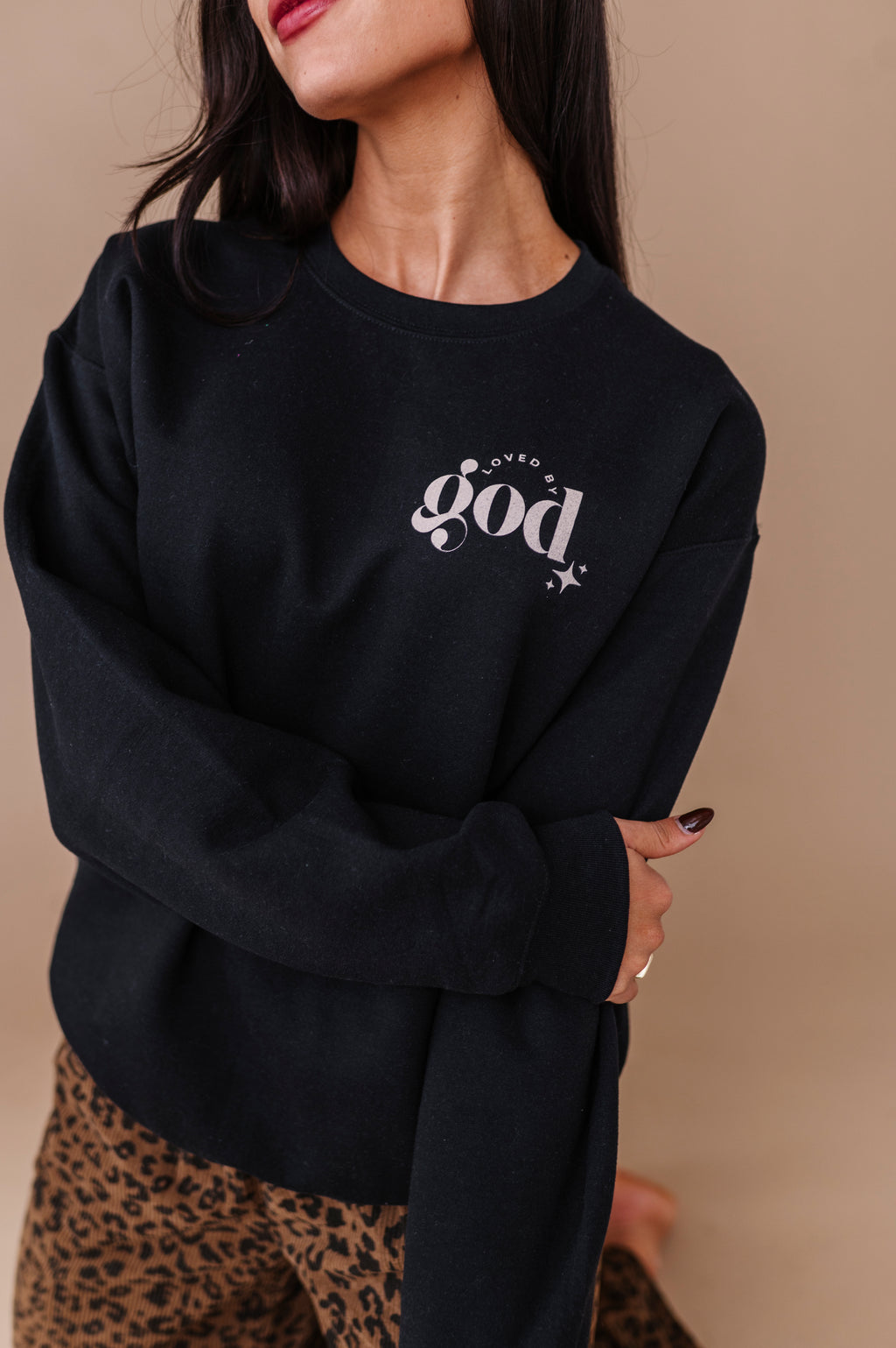 For God So Loved The World Crewneck - Black