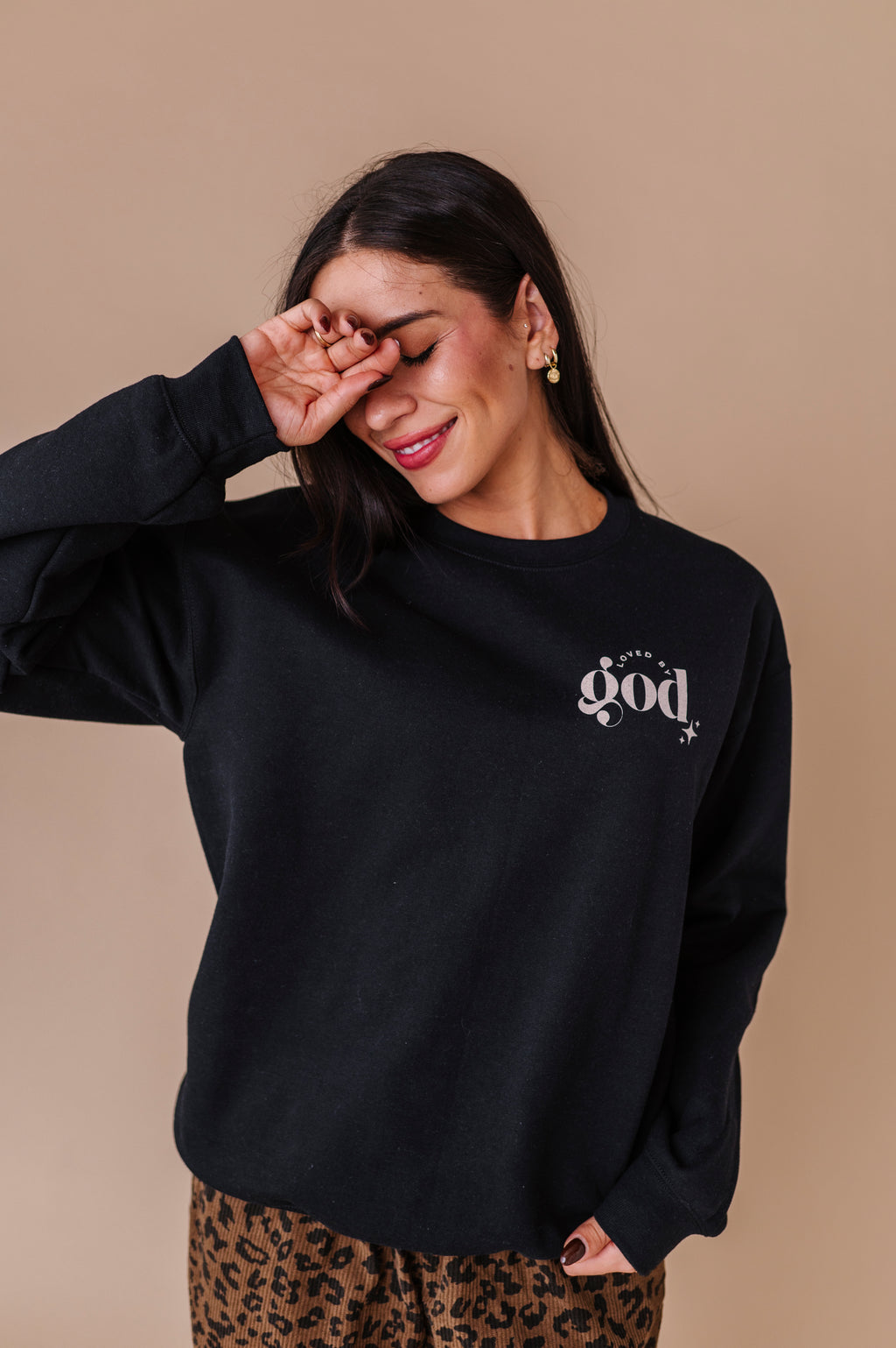 For God So Loved The World Crewneck - Black