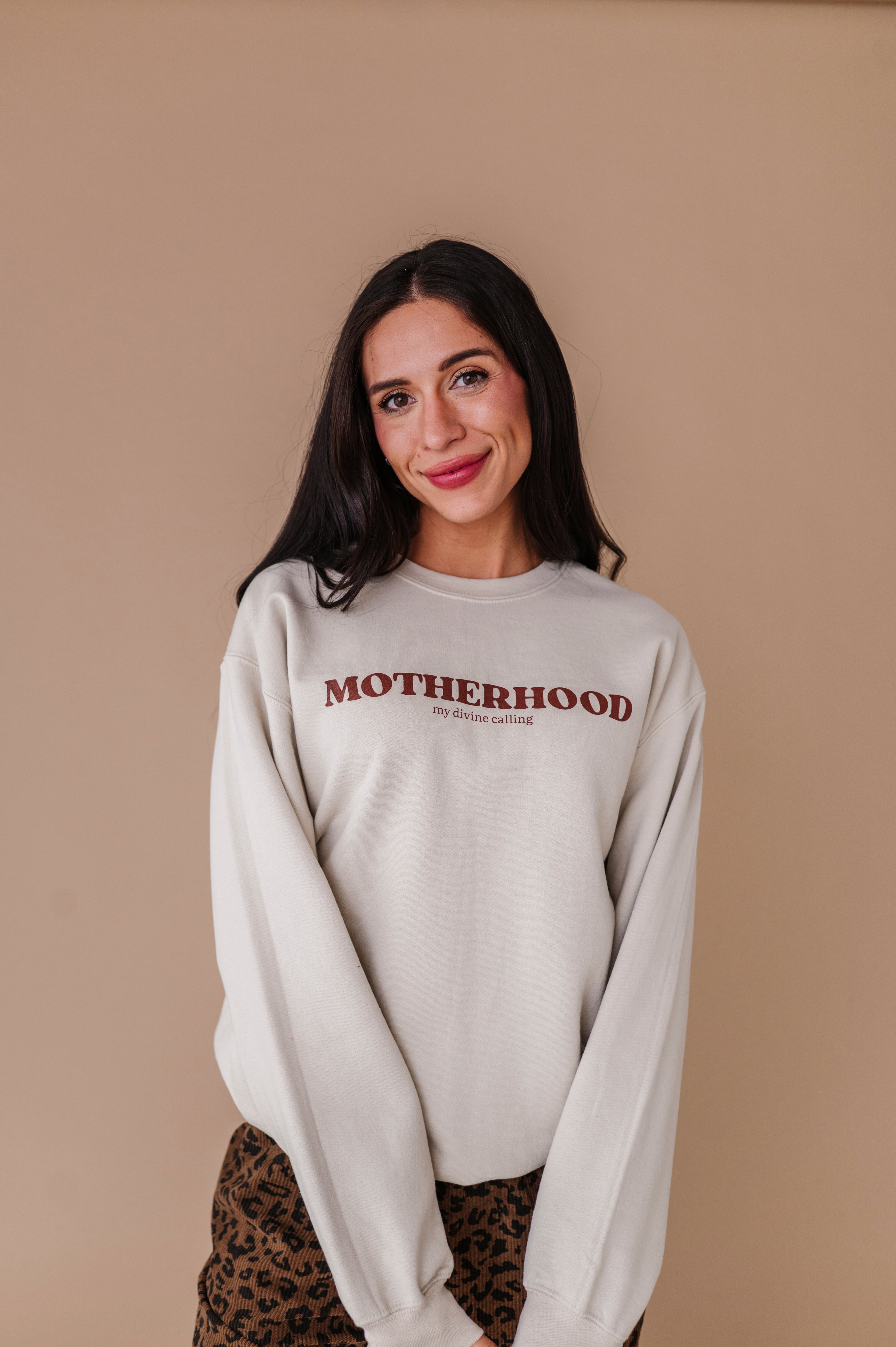 Motherhood Crewneck - Sand