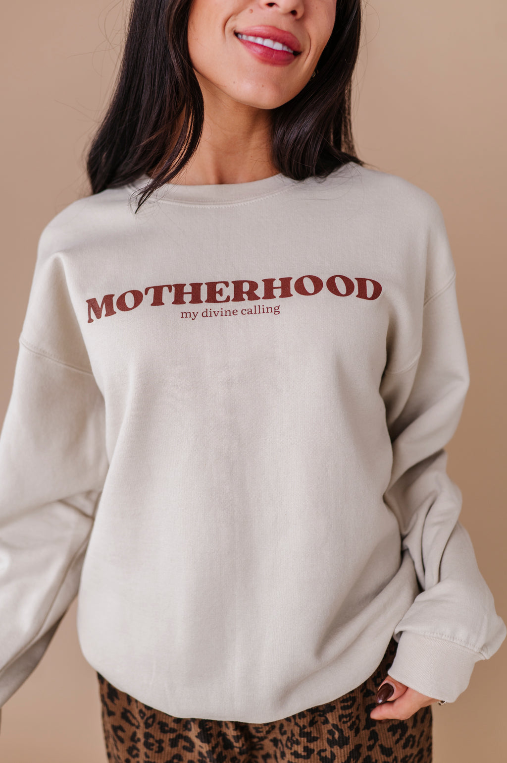 Motherhood Crewneck - Sand