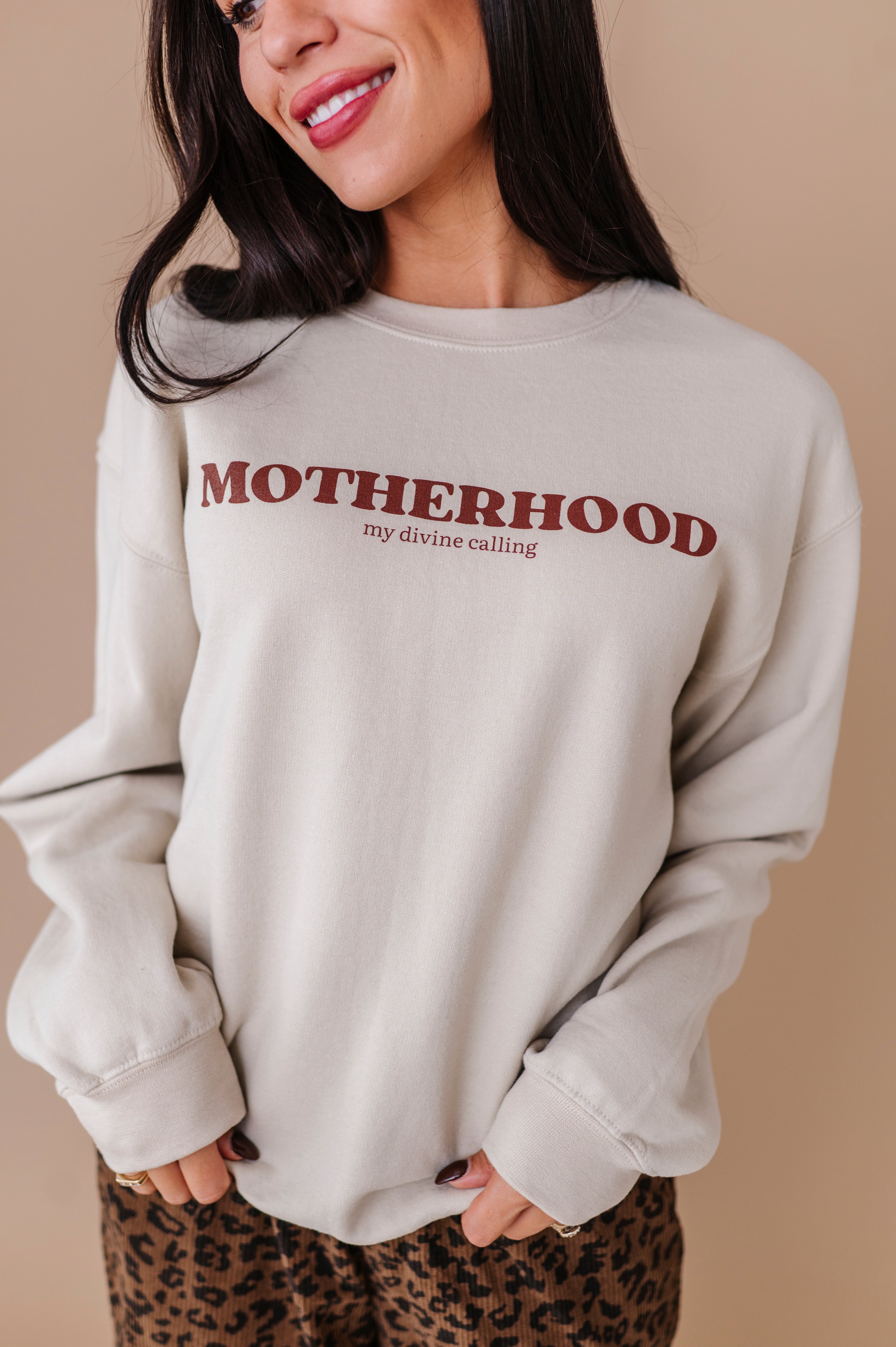 Motherhood Crewneck - Sand