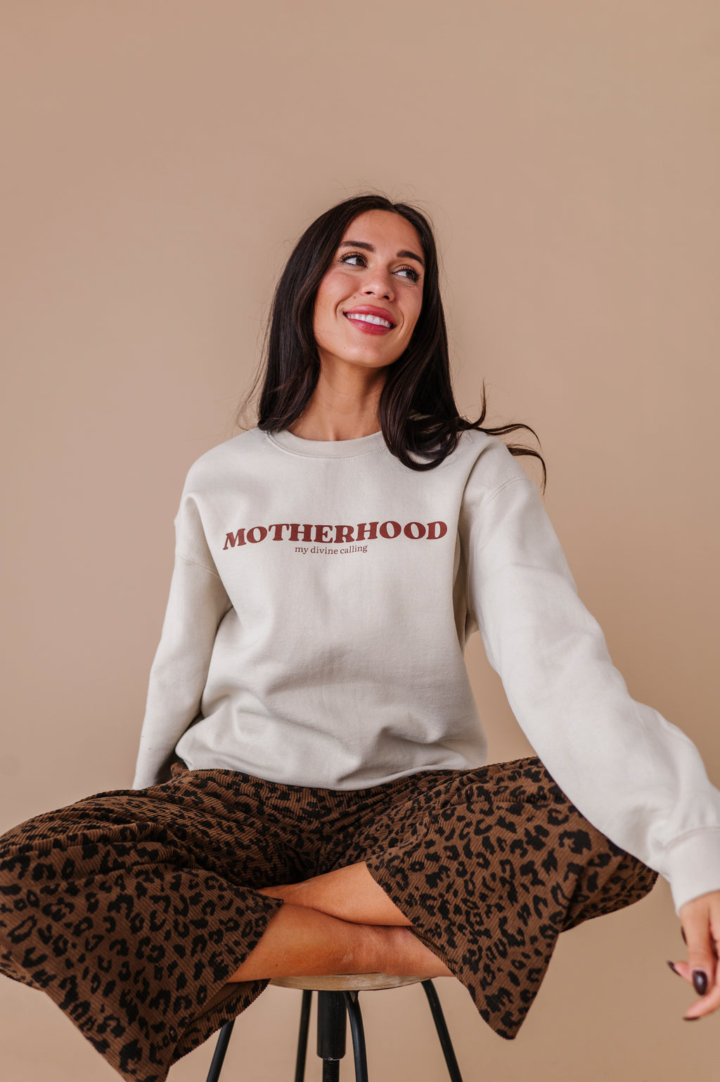 Motherhood Crewneck - Sand