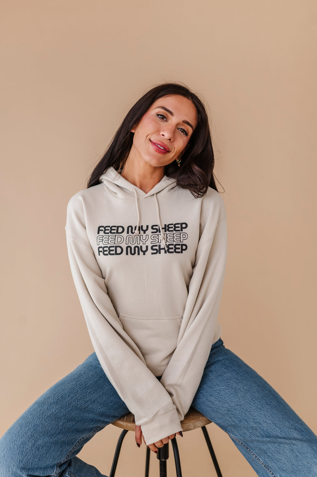 Feed My Sheep Hoodie - Sand