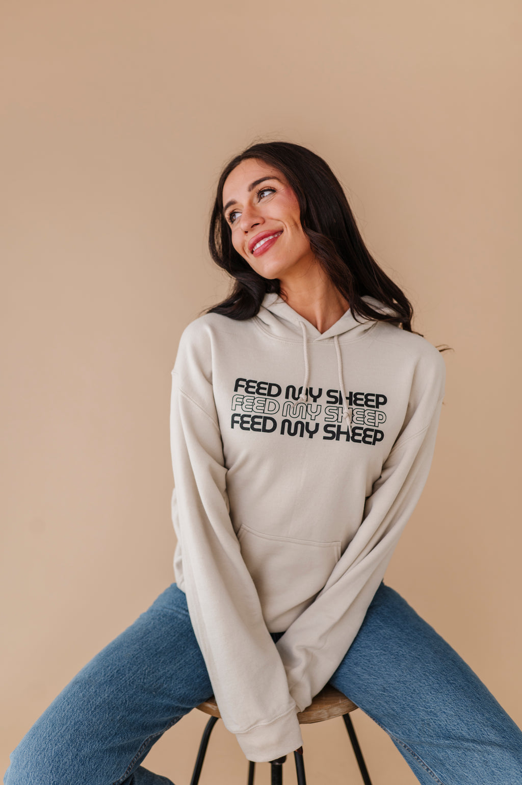 Feed My Sheep Hoodie - Sand