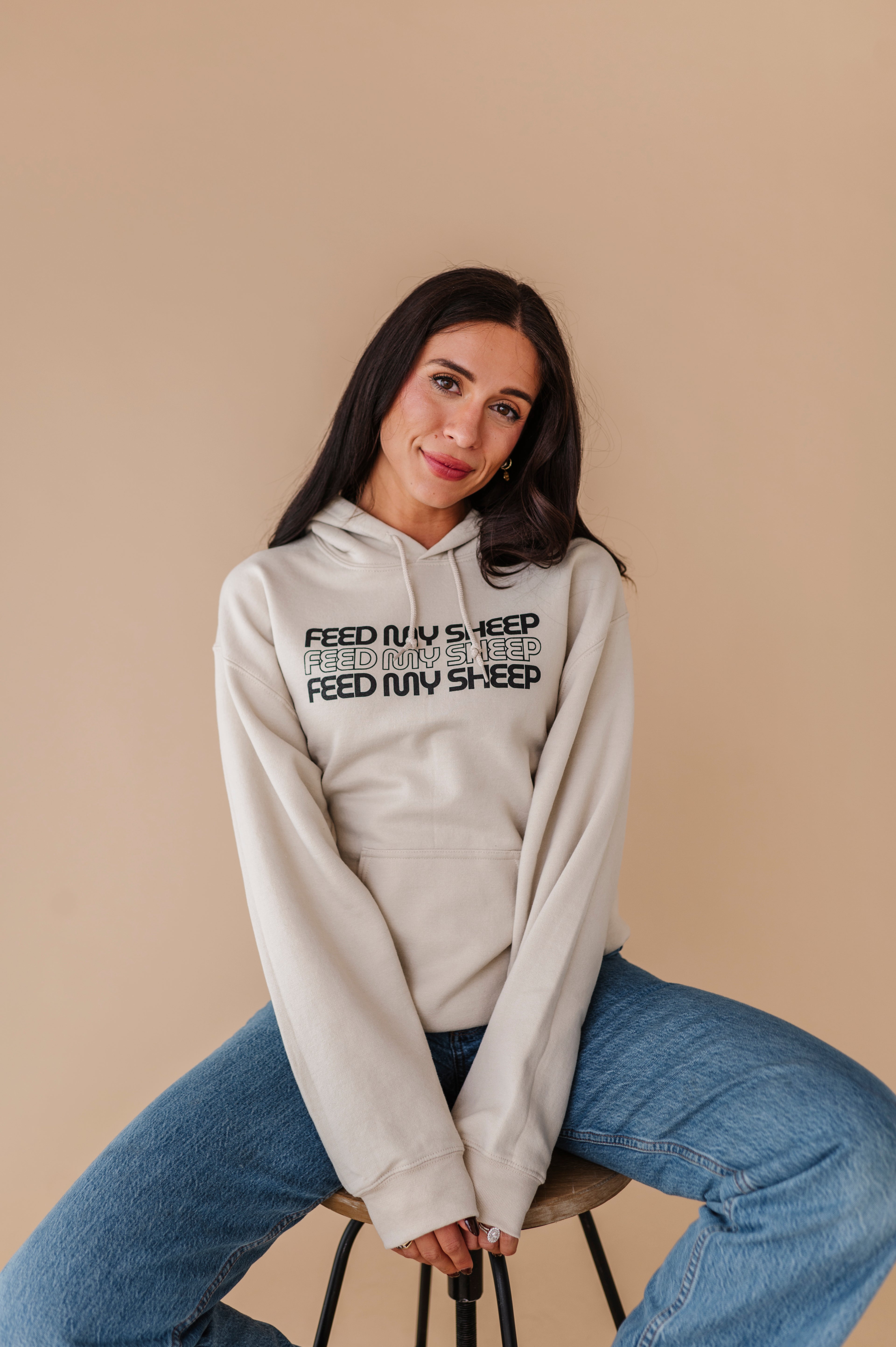Feed My Sheep Hoodie - Sand