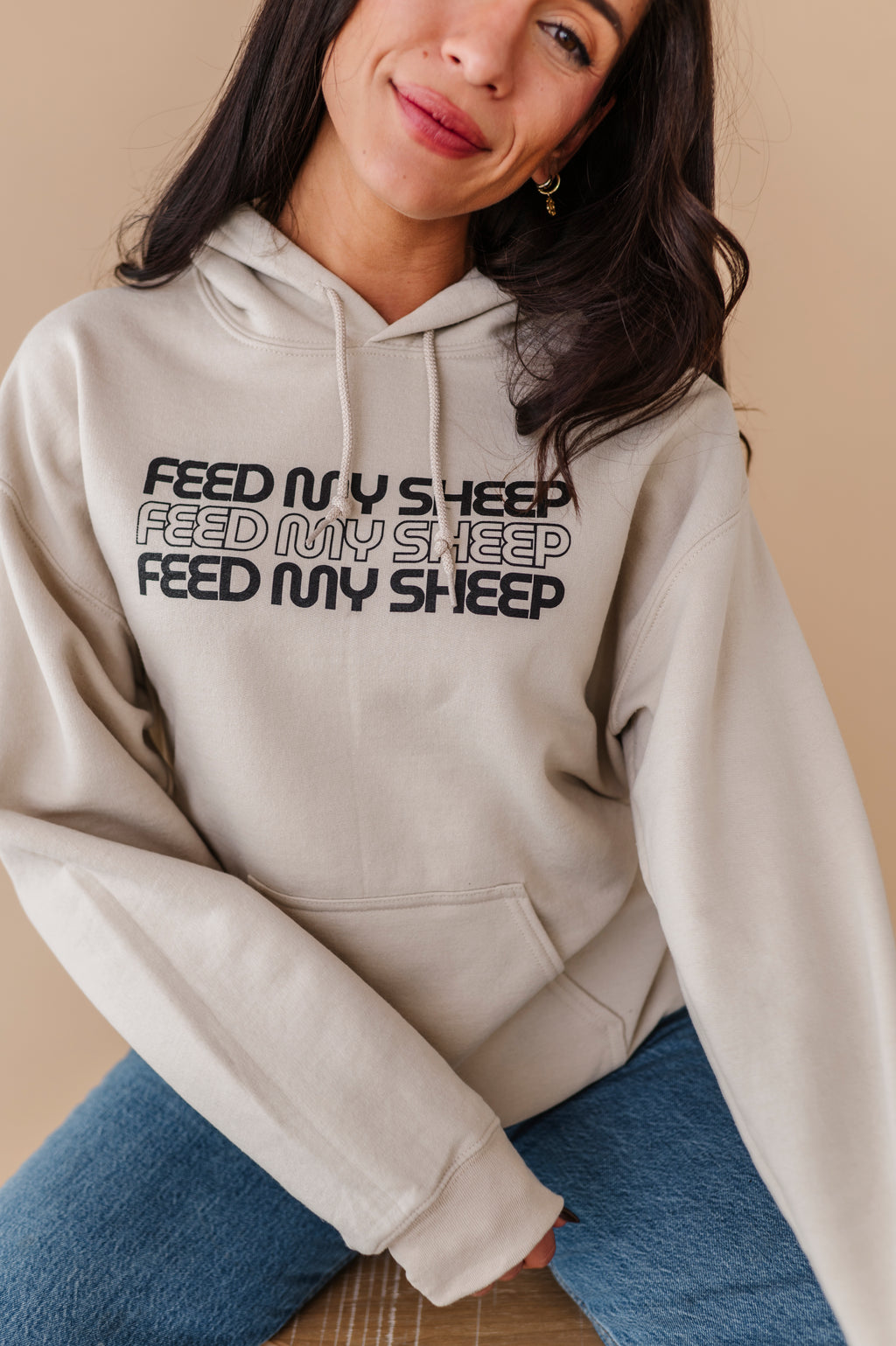 Feed My Sheep Hoodie - Sand