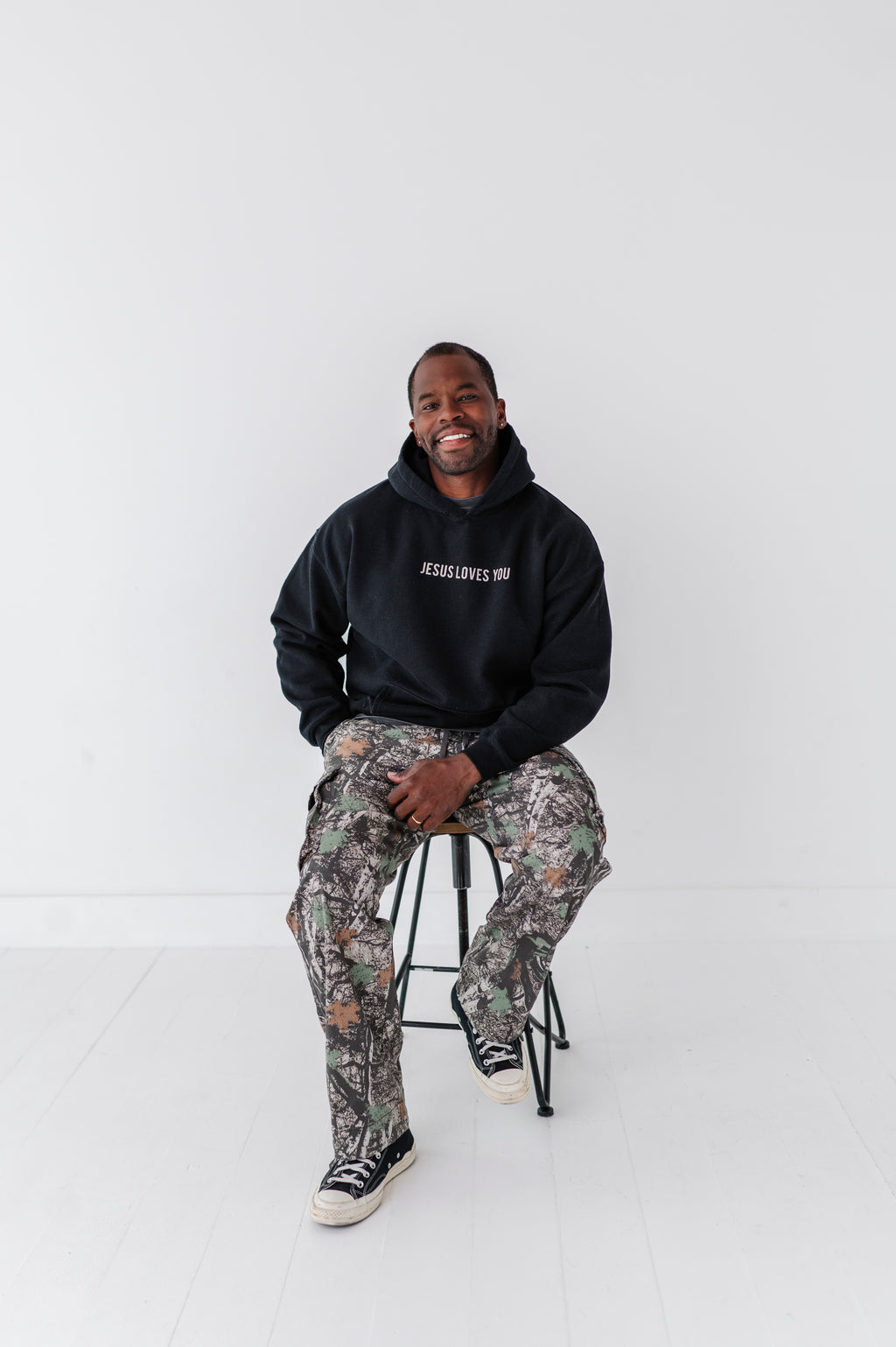 Jesus Loves You Hoodie - Black