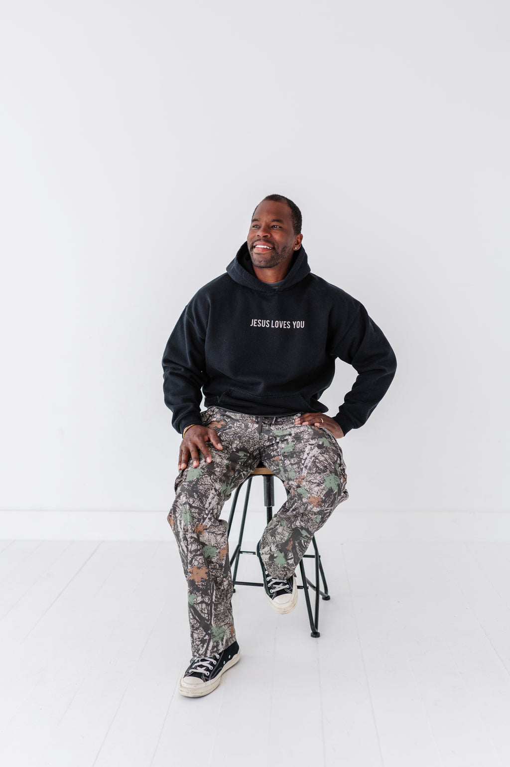 Jesus Loves You Hoodie - Black