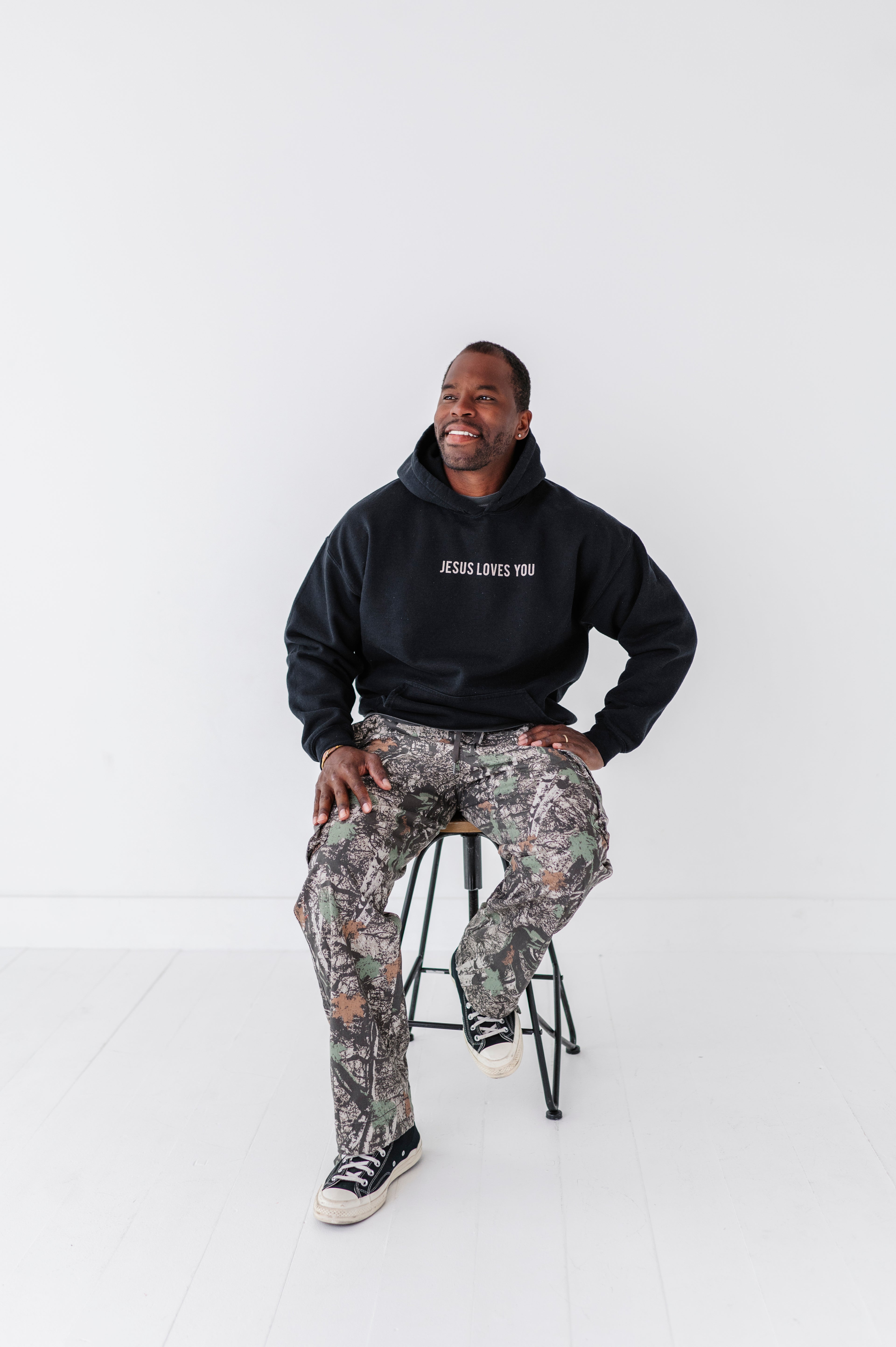 Jesus Loves You Hoodie - Black