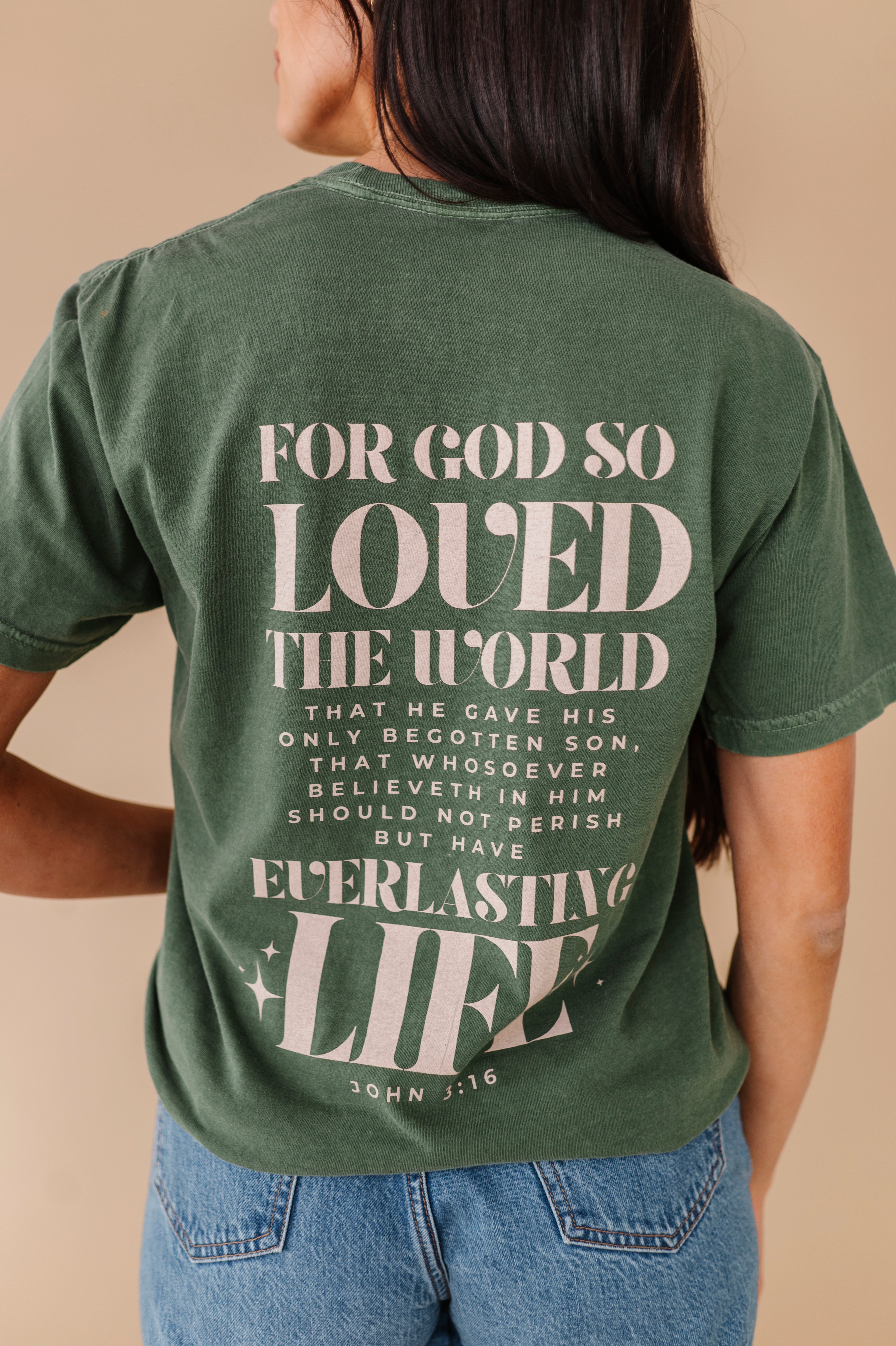 For God So Loved The World Adult Tee - 3 Colors