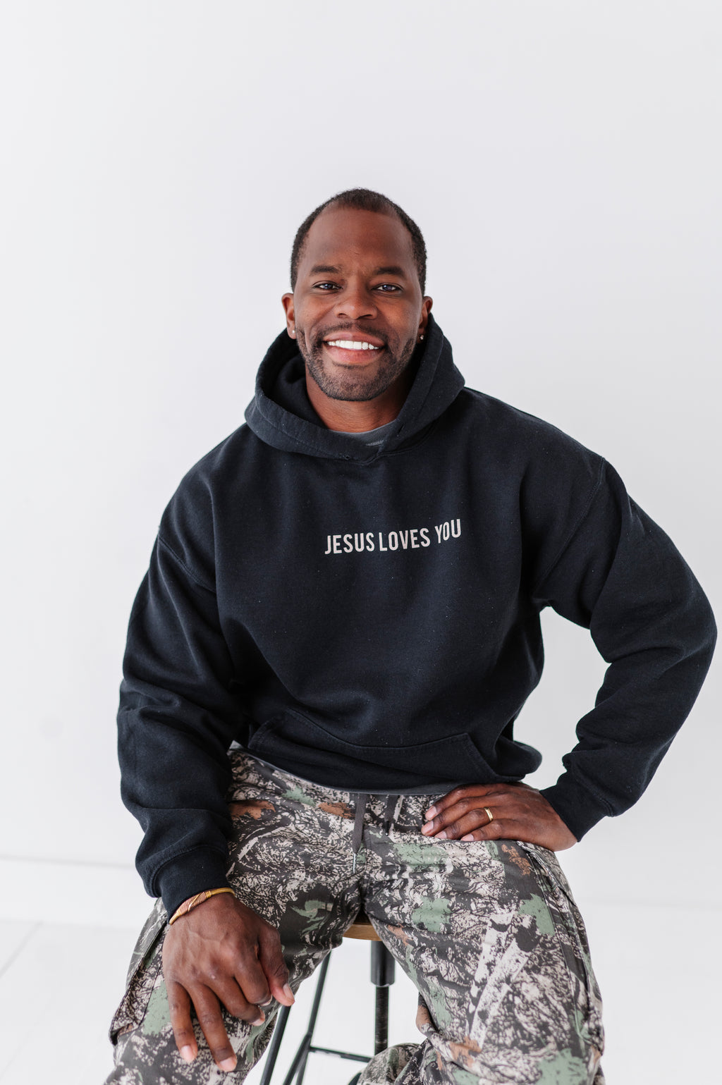 Jesus Loves You Hoodie - Black