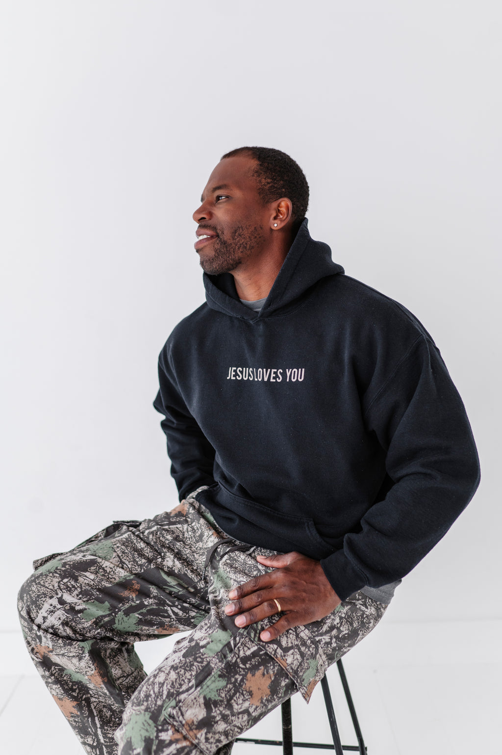 Jesus Loves You Hoodie - Black