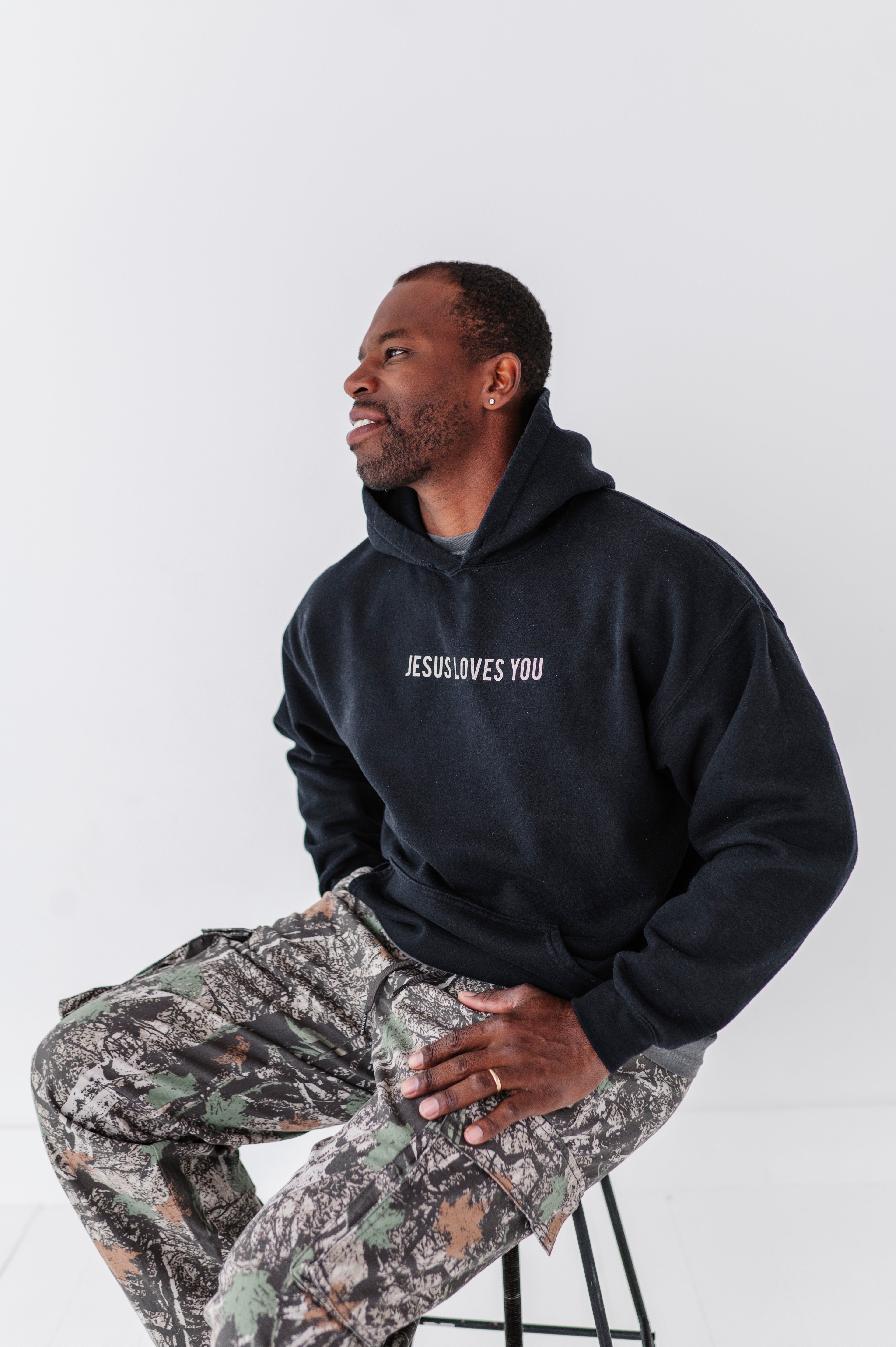 Jesus Loves You Hoodie - Black