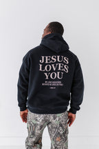 Jesus Loves You Hoodie - Black