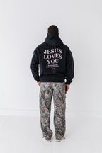 Jesus Loves You Hoodie - Black