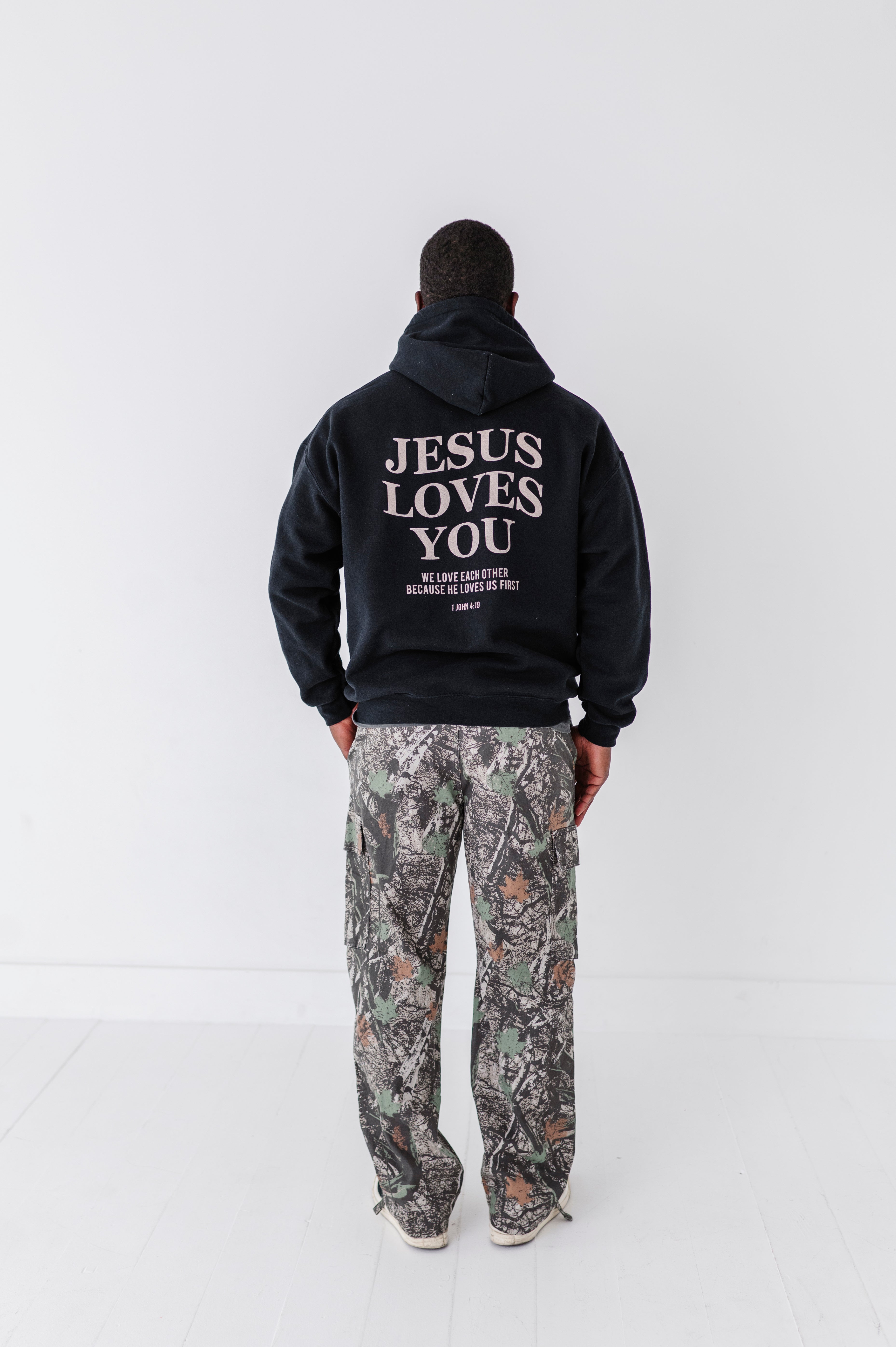 Jesus Loves You Hoodie - Black