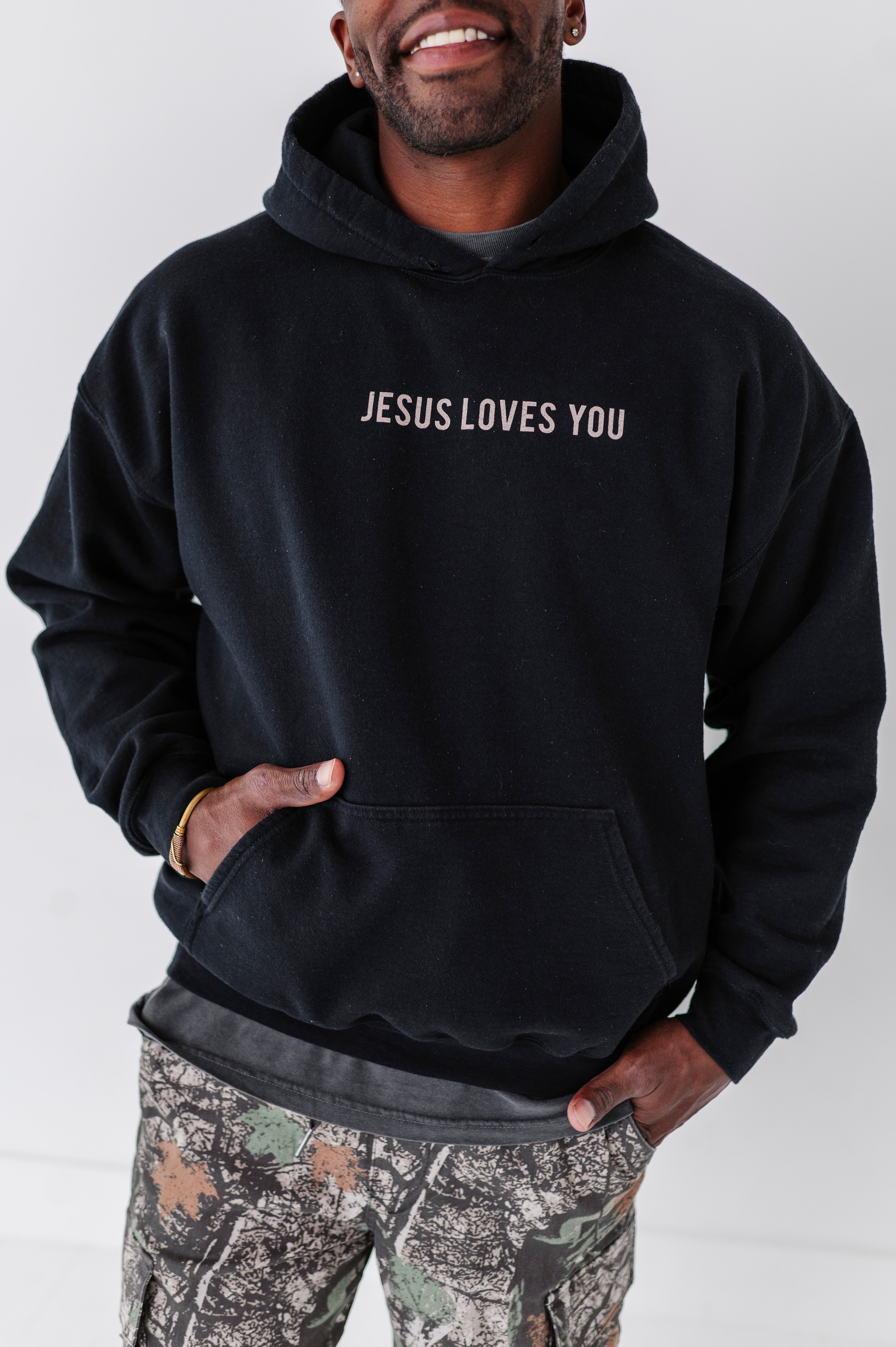 Jesus Loves You Hoodie - Black
