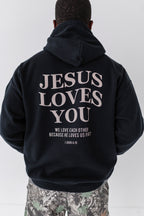 Jesus Loves You Hoodie - Black