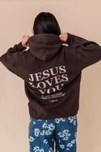 Jesus Loves You Hoodie - Chocolate