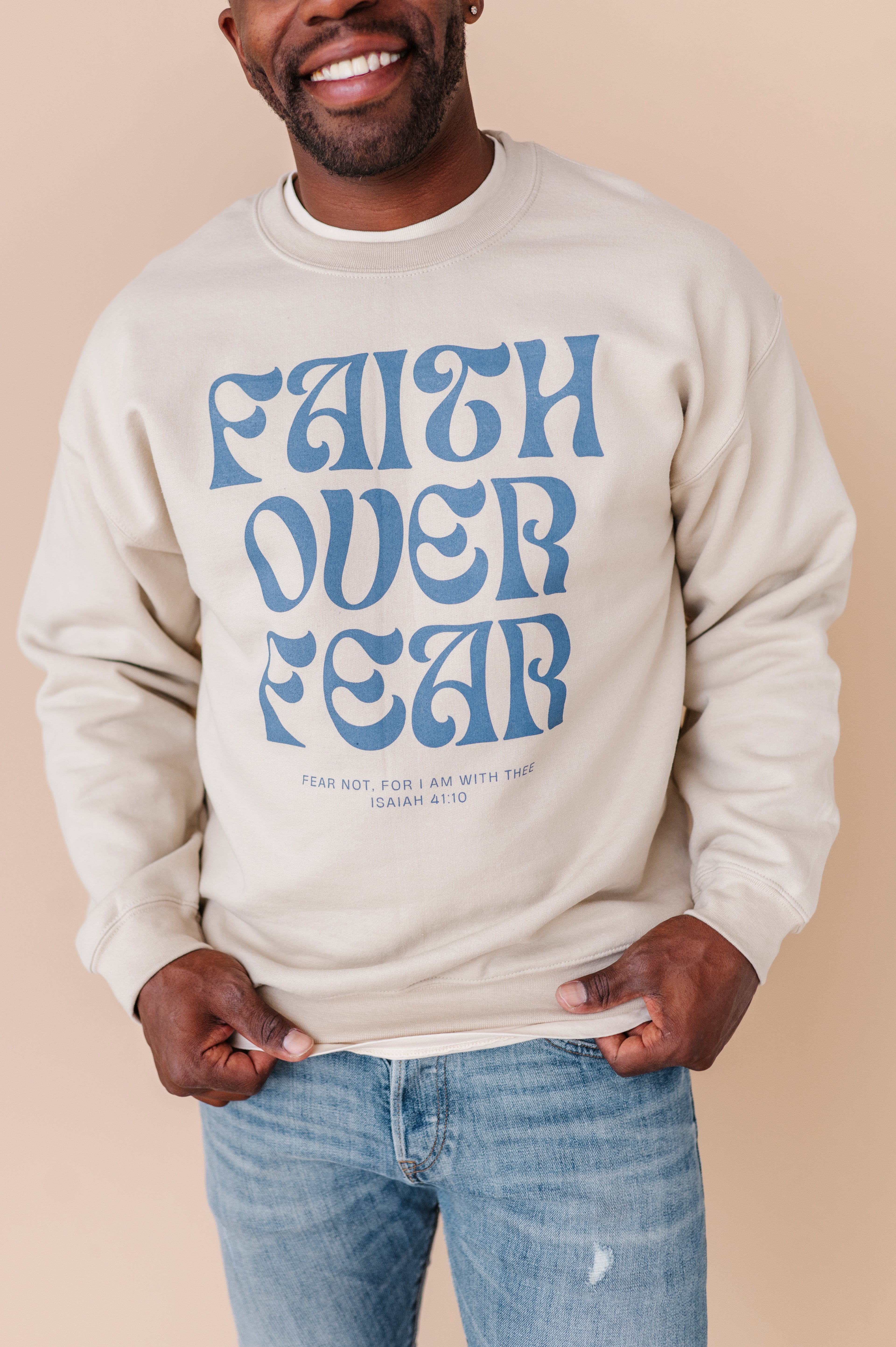 Faith Over Fear Adult Crewneck