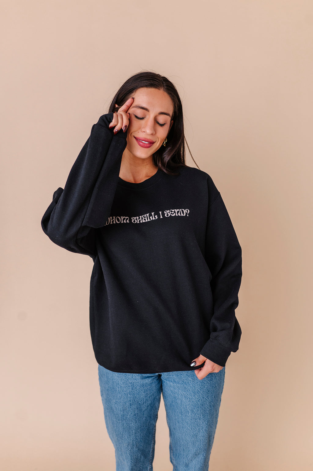 Here I Am Lord Adult Crewneck