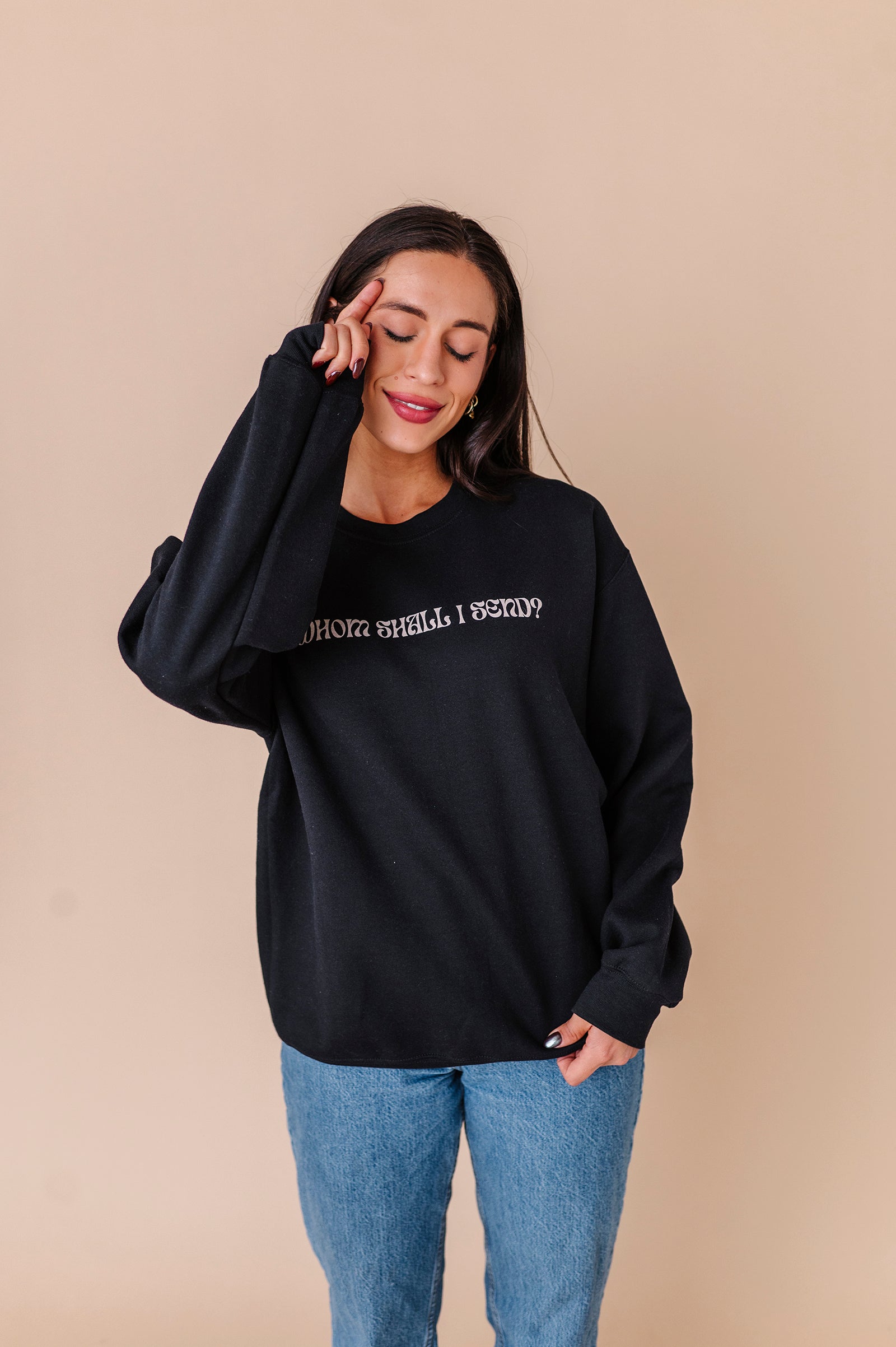 Here I Am Lord Adult Crewneck