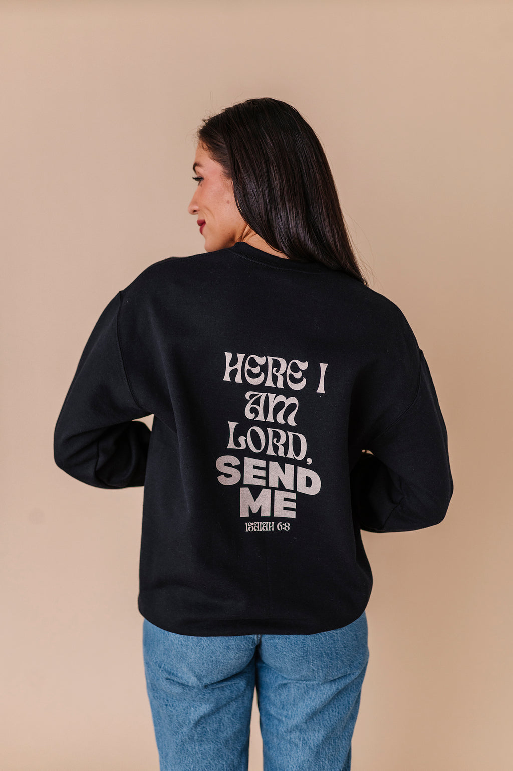 Here I Am Lord Adult Crewneck