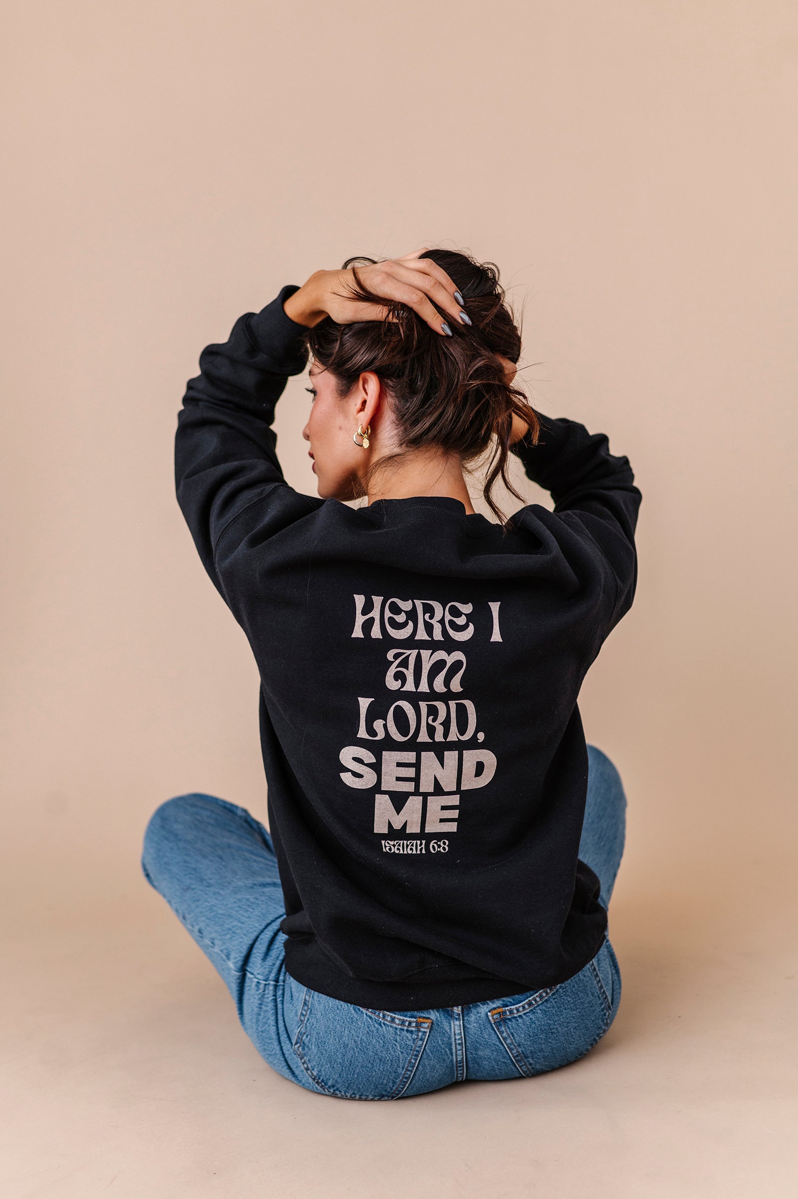 Here I Am Lord Adult Crewneck