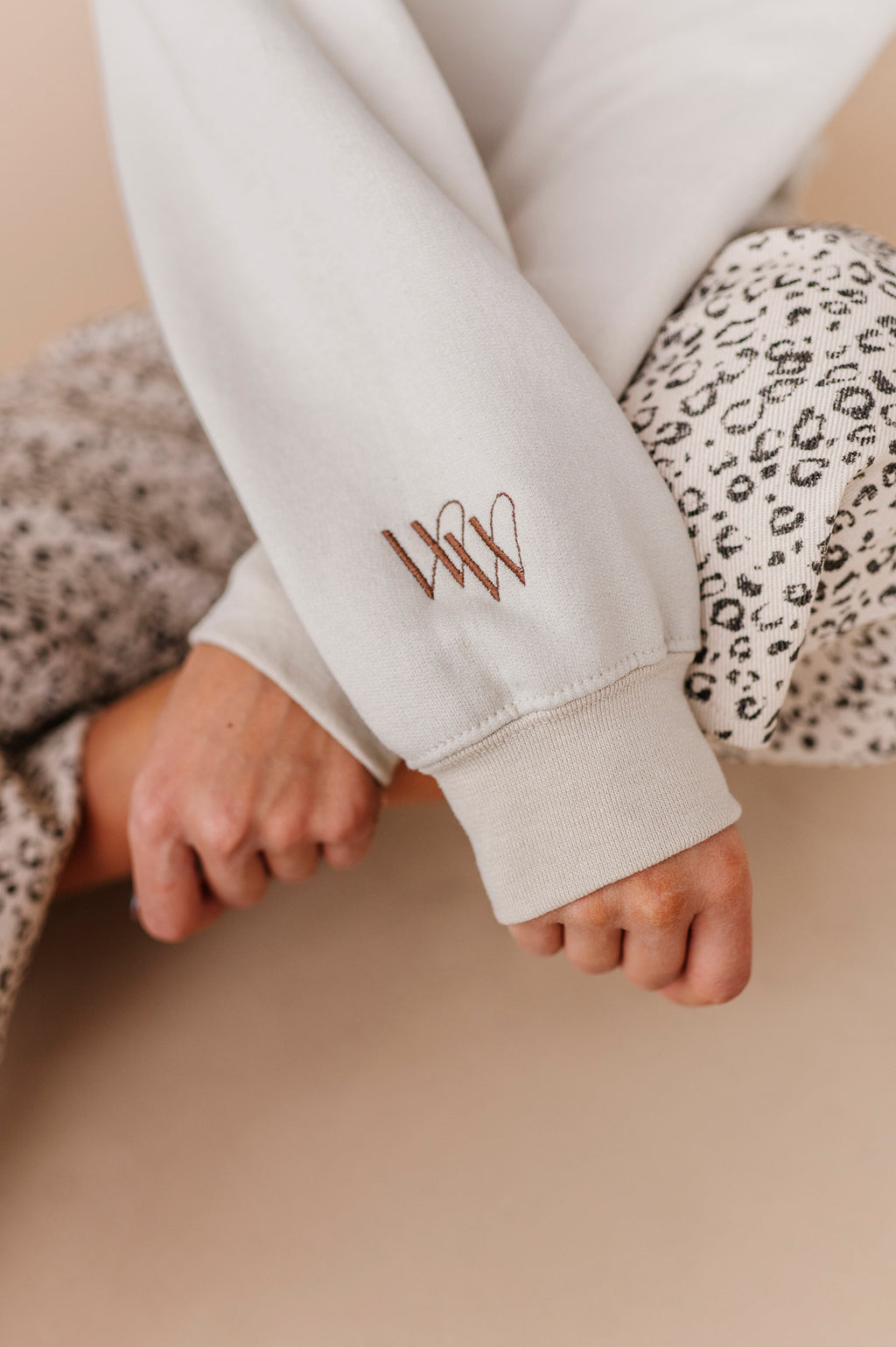 Rejoice In The Lord Embroidered Crewneck - Sand