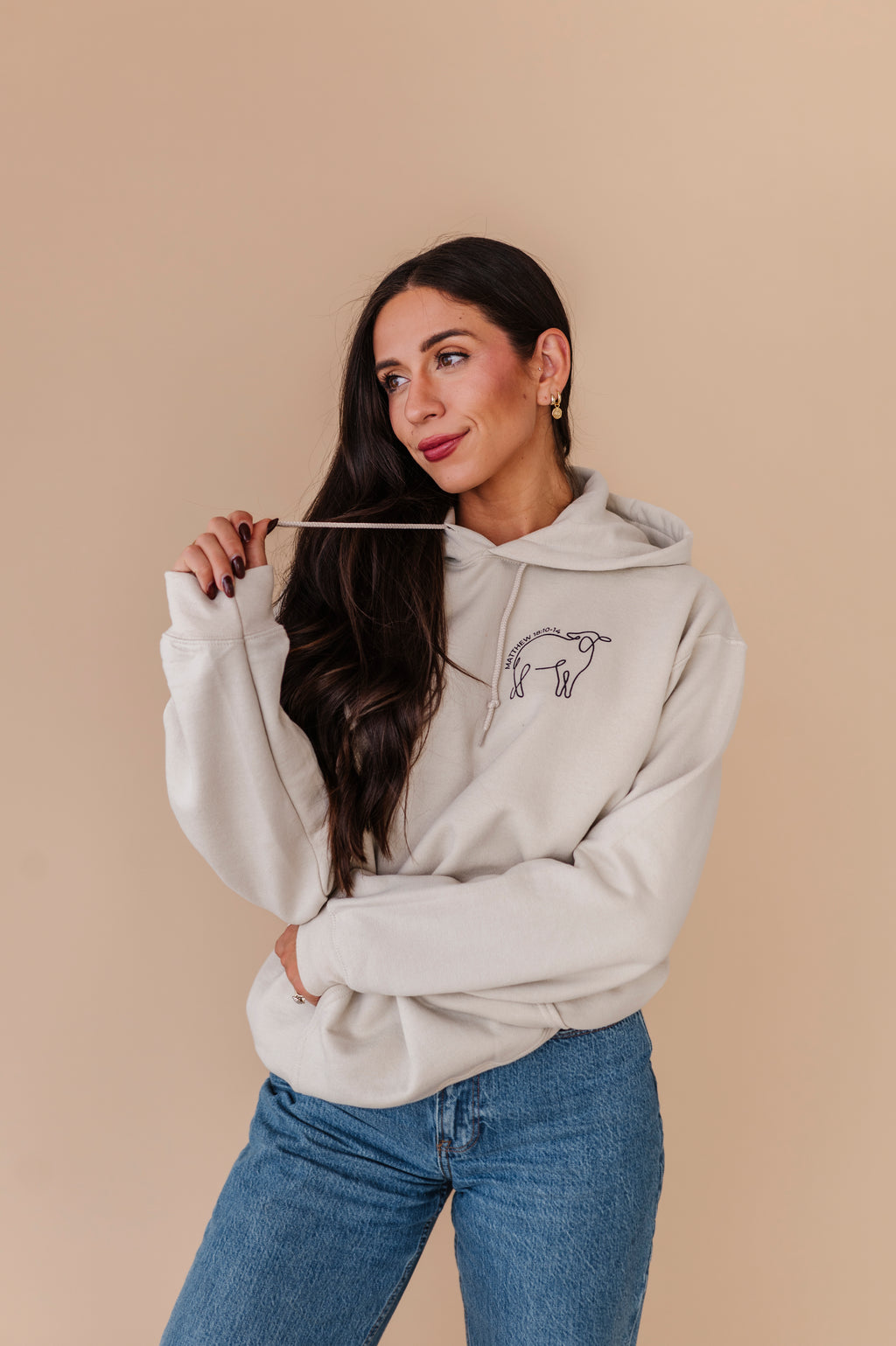 He Left The 99 Hoodie - Sand