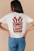 Let Your Light Shine Adult Crop Tee