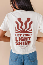 Let Your Light Shine Adult Crop Tee