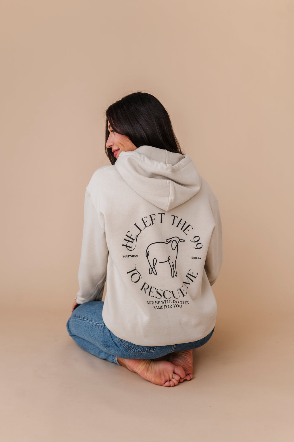 He Left The 99 Hoodie - Sand