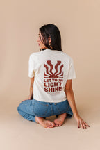Let Your Light Shine Adult Crop Tee