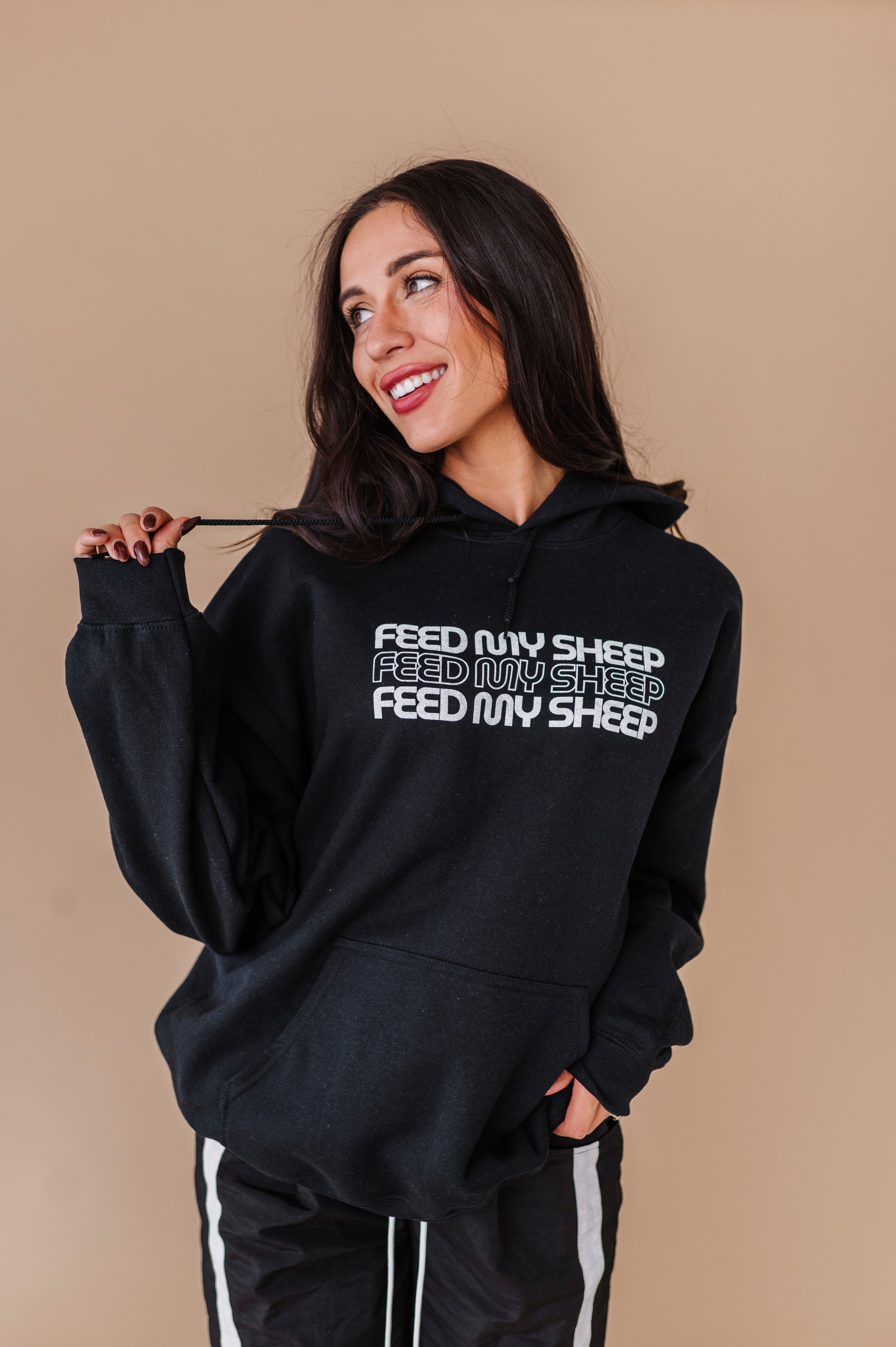 Feed My Sheep Hoodie - Black