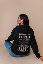 For God So Loved The World Hoodie - Black